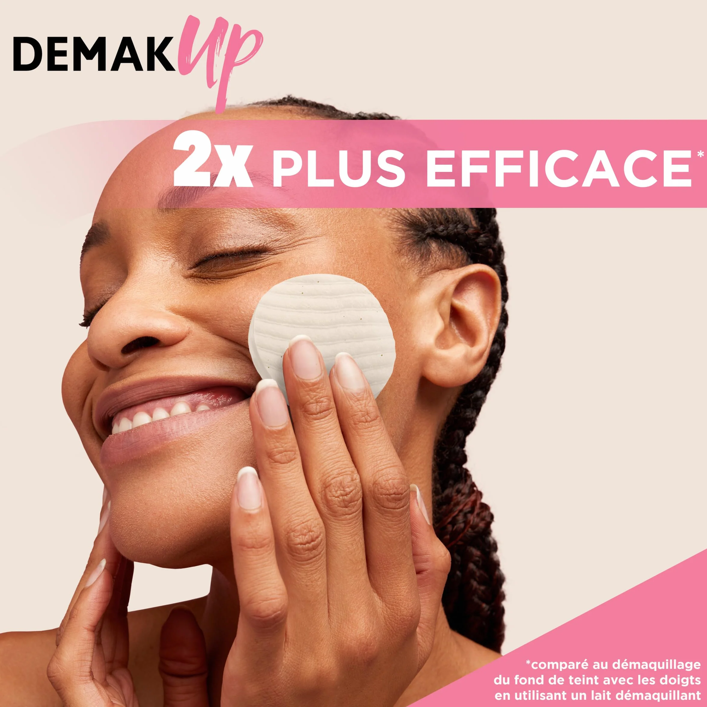 Demak'Up Cocoon Disques Cotons à Démaquiller Visage Yeux 100% Fibres de Coton Naturelles 85 Cotons