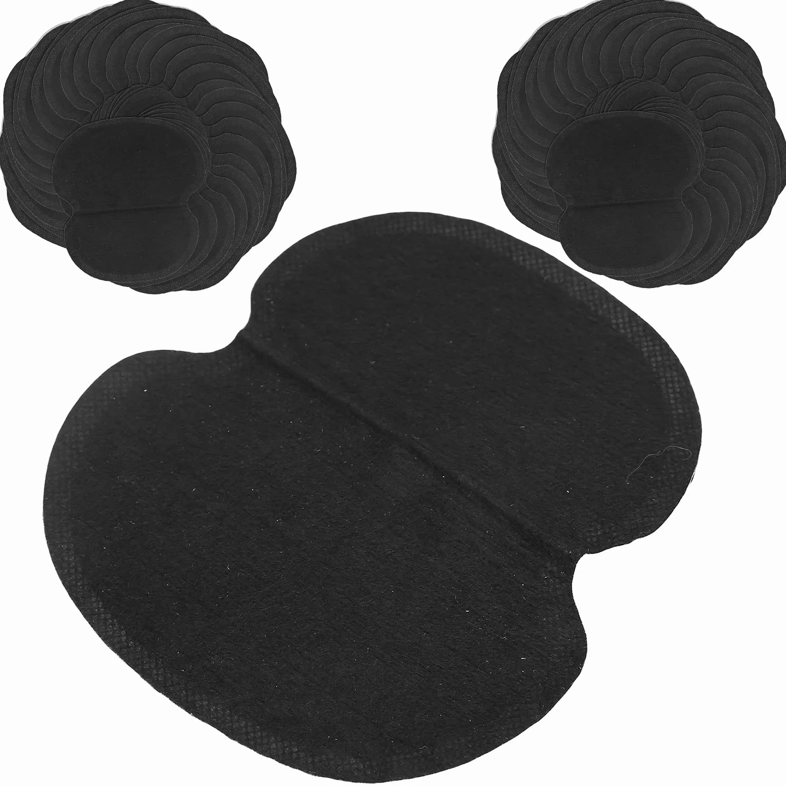 Coussinet Anti Transpirant Aisselles 60 Pièces Coussinets de Sueur Sous les Aisselles Tissu Non Tissé Robe Vêtements Coussinets de Sueur Sous les Bras, Non Visibles, pour Femmes et Hommes, Noir