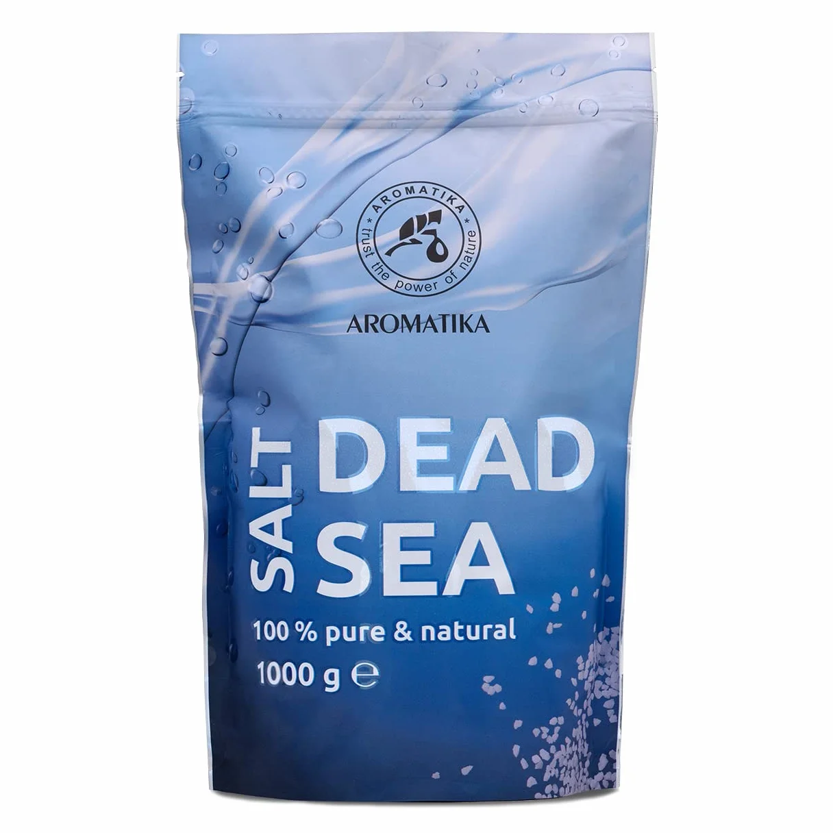 Sel de Mer Morte 1000g (zipper) - Pur et Naturel 1Kg - Idéal pour Bien Dormir - Soulagement du Stress - Bain - Beauté - Relaxant - Sels de Bain - Bath Salt Dead Sea