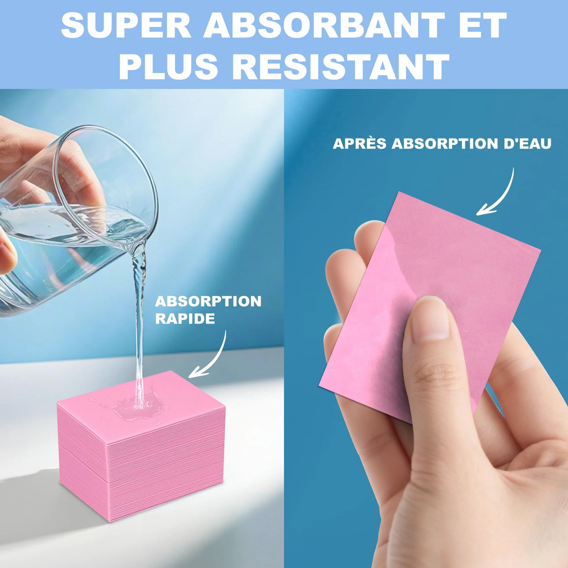 Lingettes Ongles 630 Pièces Cotons Secs Non Pelucheux pour Manucure et Pédicure Rose