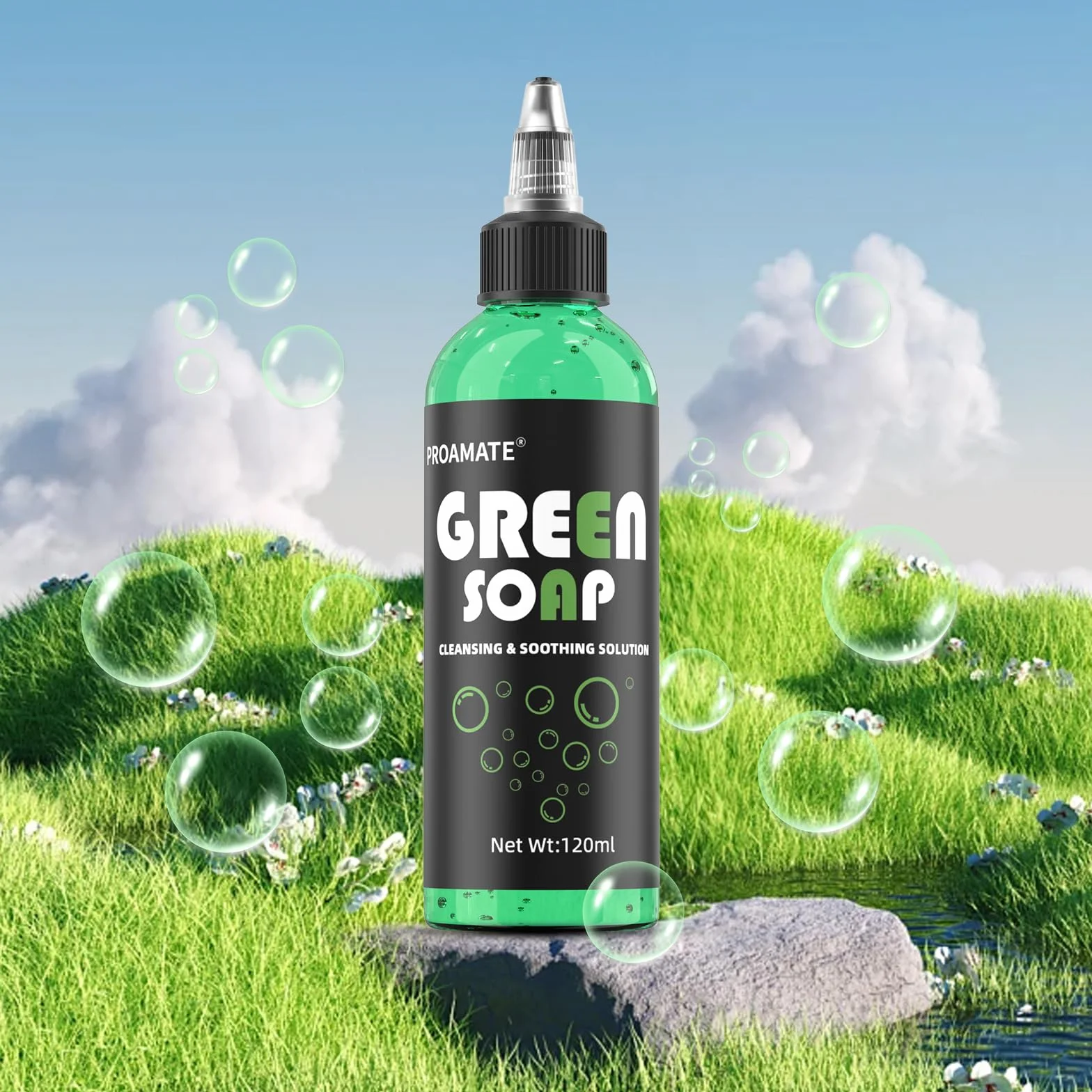 Proamate Savon de tatouage vert 120 ml avec bouteille en mousse fournitures de tatouage