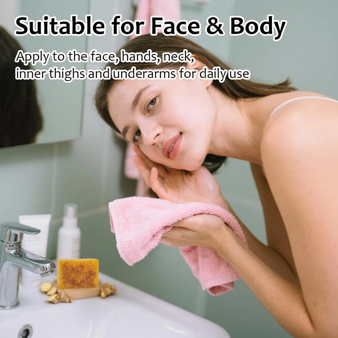 Savon Curcuma Visage Corps Kojic Acid Soap 3 Pièces pour Éclaircissant Peau
