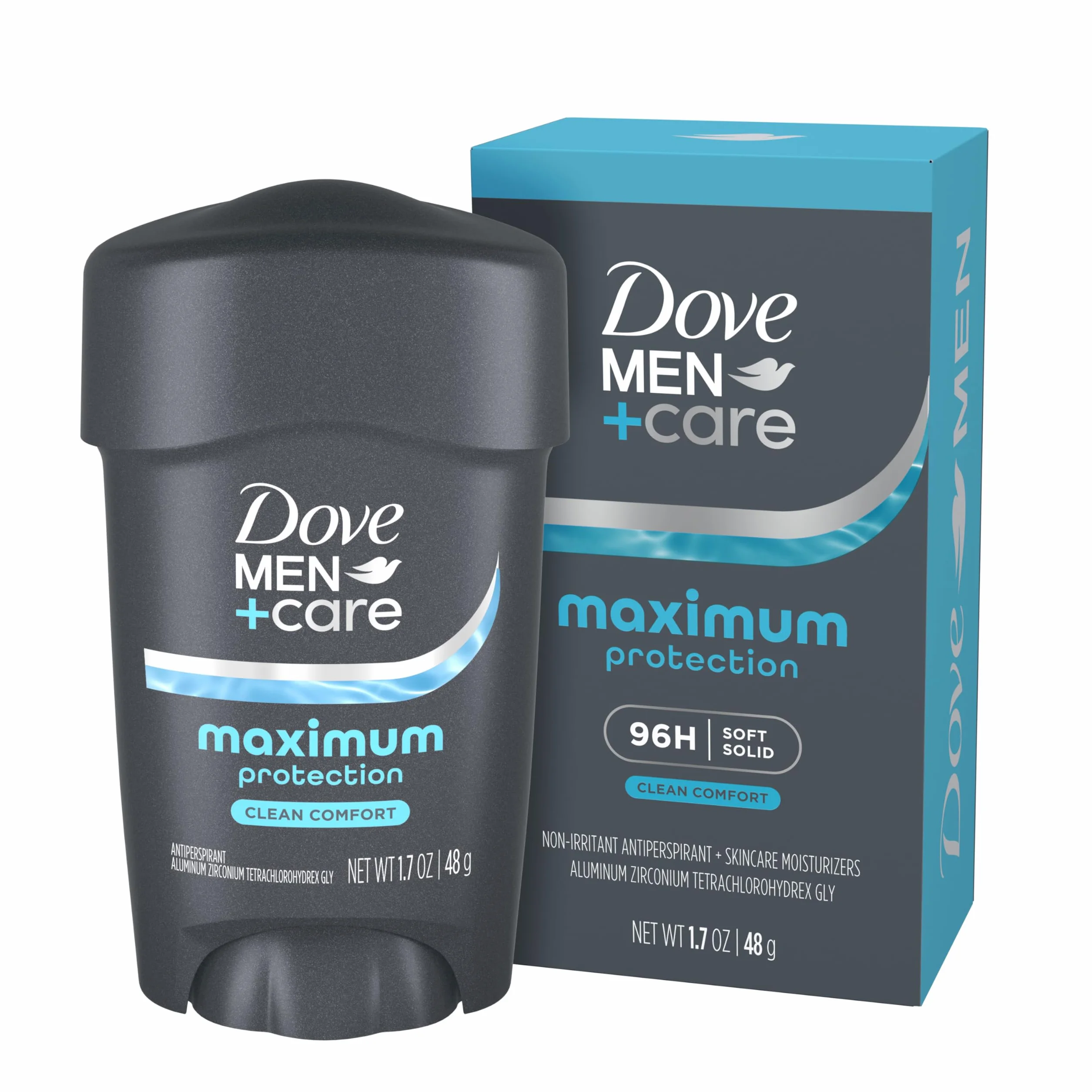 Dove Anti-transpirant et déodorant solide Men + Care Le Propre du Confort - Pour homme - Protection éprouvée en clinique - 50 ml