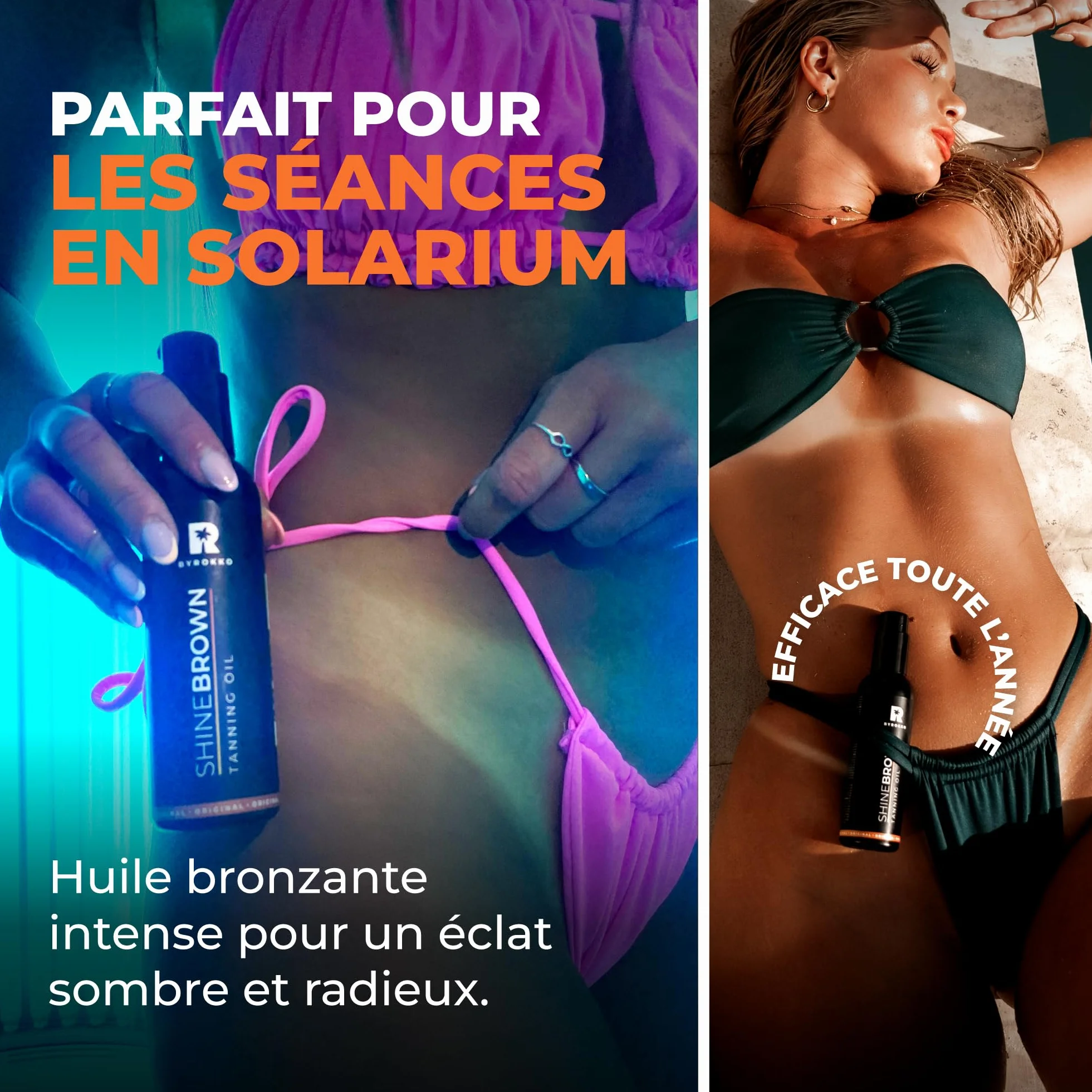 BYROKKO Huile Accélérateur de Bronzage 150 ml Bronzante XXL Solarium Soleil