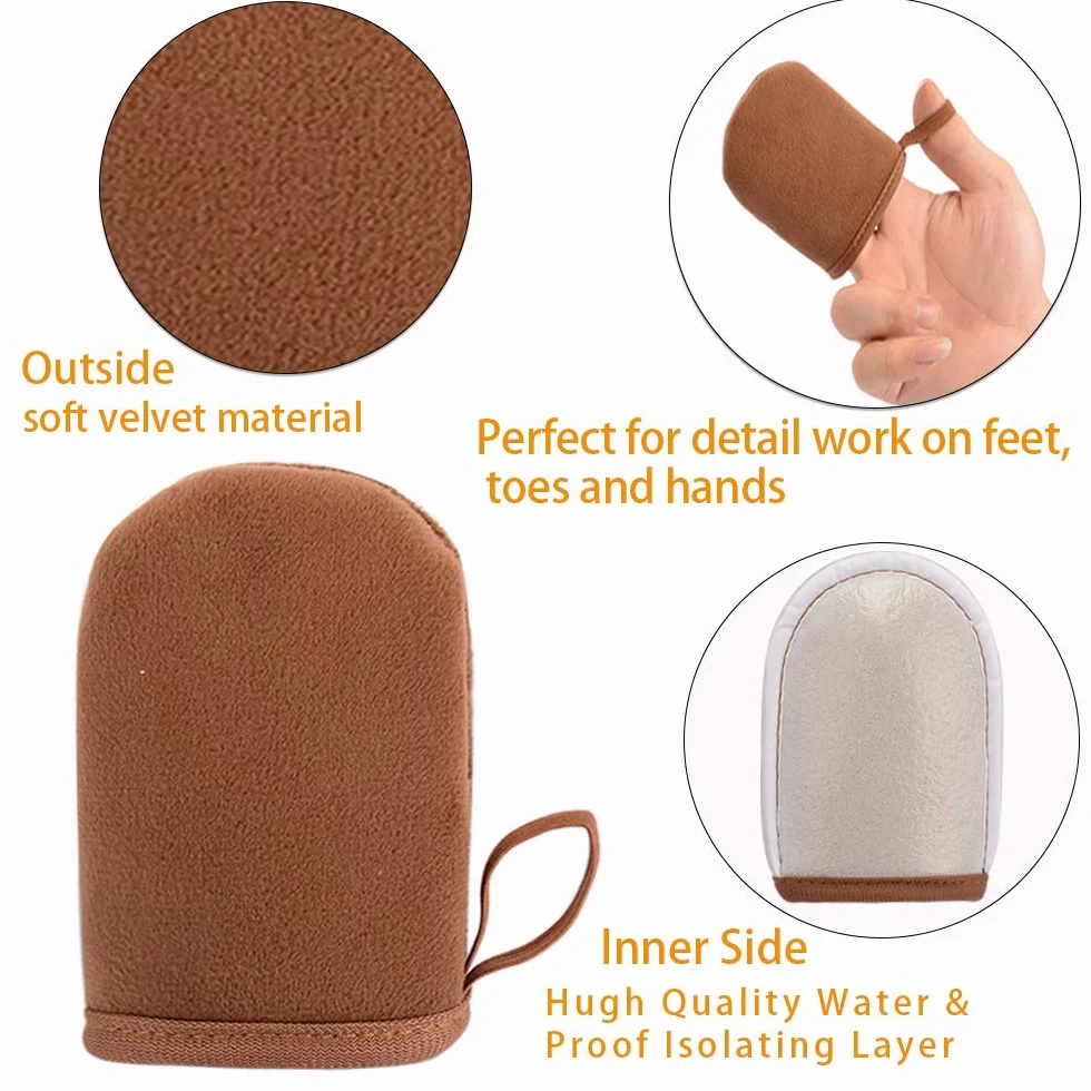 Gant Autobronzant Applicateur Professionnel Double Face Réutilisable pour Crème et Lotion Auto-bronzante