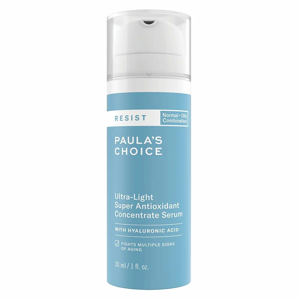 Paula's Choice Anti Âge Sérum Ultra-Léger Antioxydant, Peau Grasses, 30 ml | Traitement Visage Réduit les Taches Brunes & Imperfections - Hydrate pour Peau plus Lisse & Ferme - avec Acide Hyaluronique