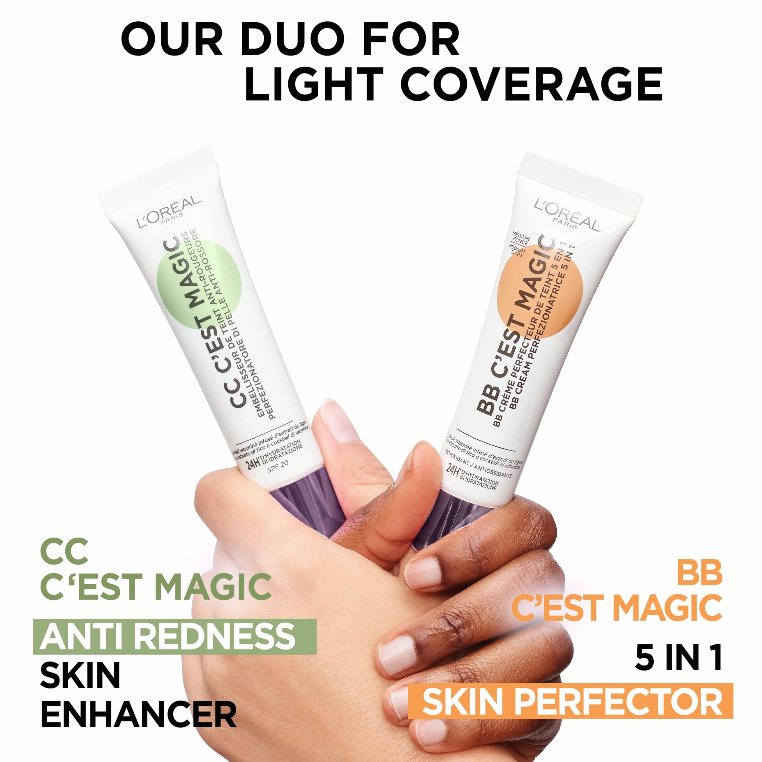 L'Oréal Paris Magic CC Crème SPF 11 Anti-Rougeurs Correcteur de Couleur Vitamines B5 E