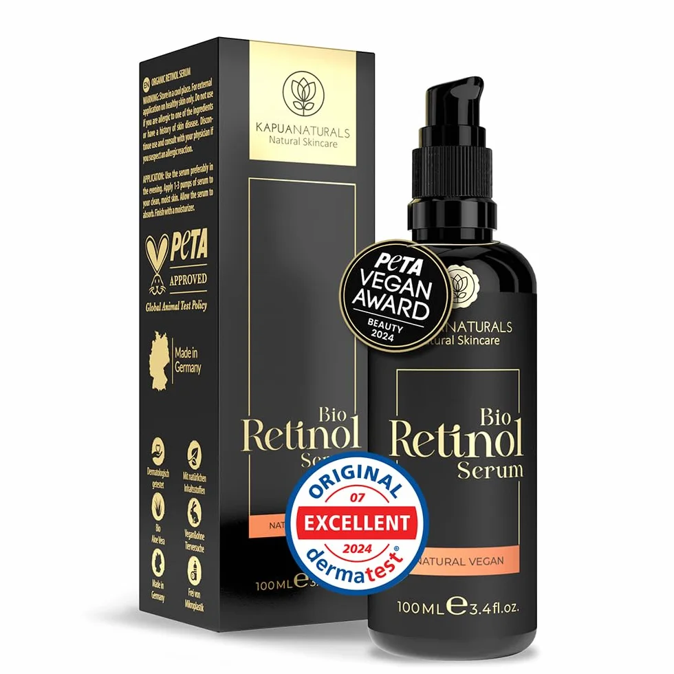 Retinol Serum Visage BIO 100 ml Anti Rides Acide Hyaluronique Vitamine C