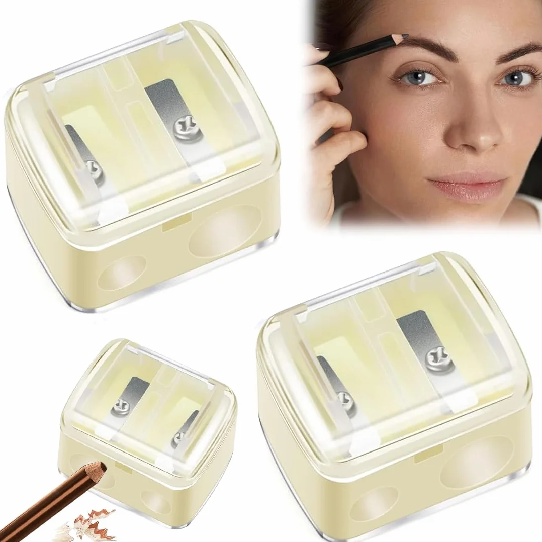 Taille crayon maquillage avec réservoir pour eye-liner, crayon à lèvres et sourcils