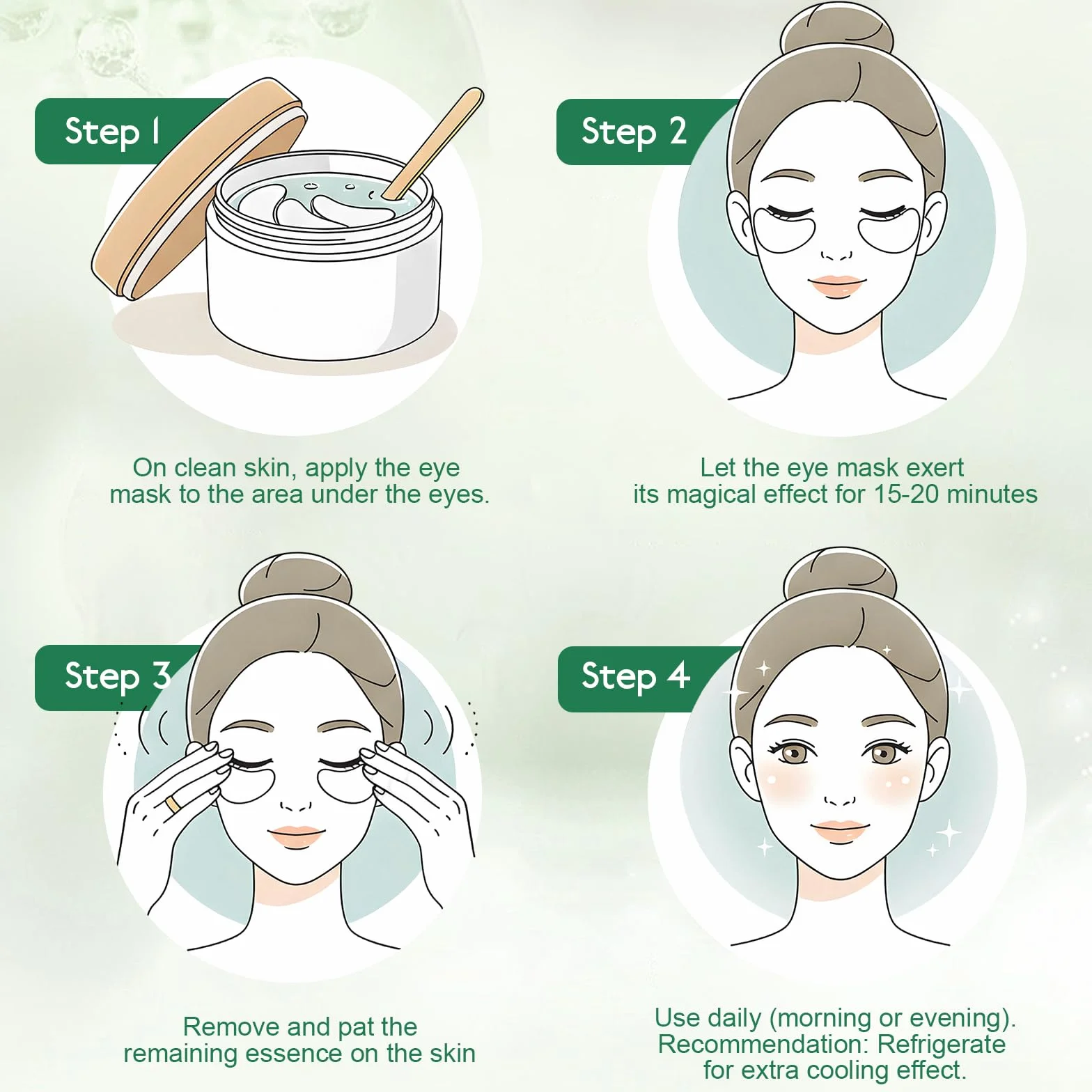Masque Yeux Aloe Vera 60 Pièces Anti Cernes Poches Soin Nourrissant Contour