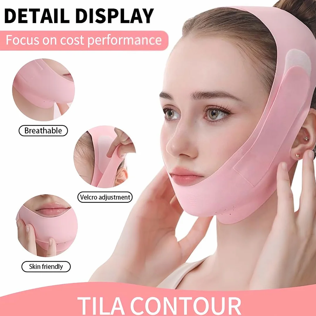 Masque de lifting réutilisable en V pour visage liftant