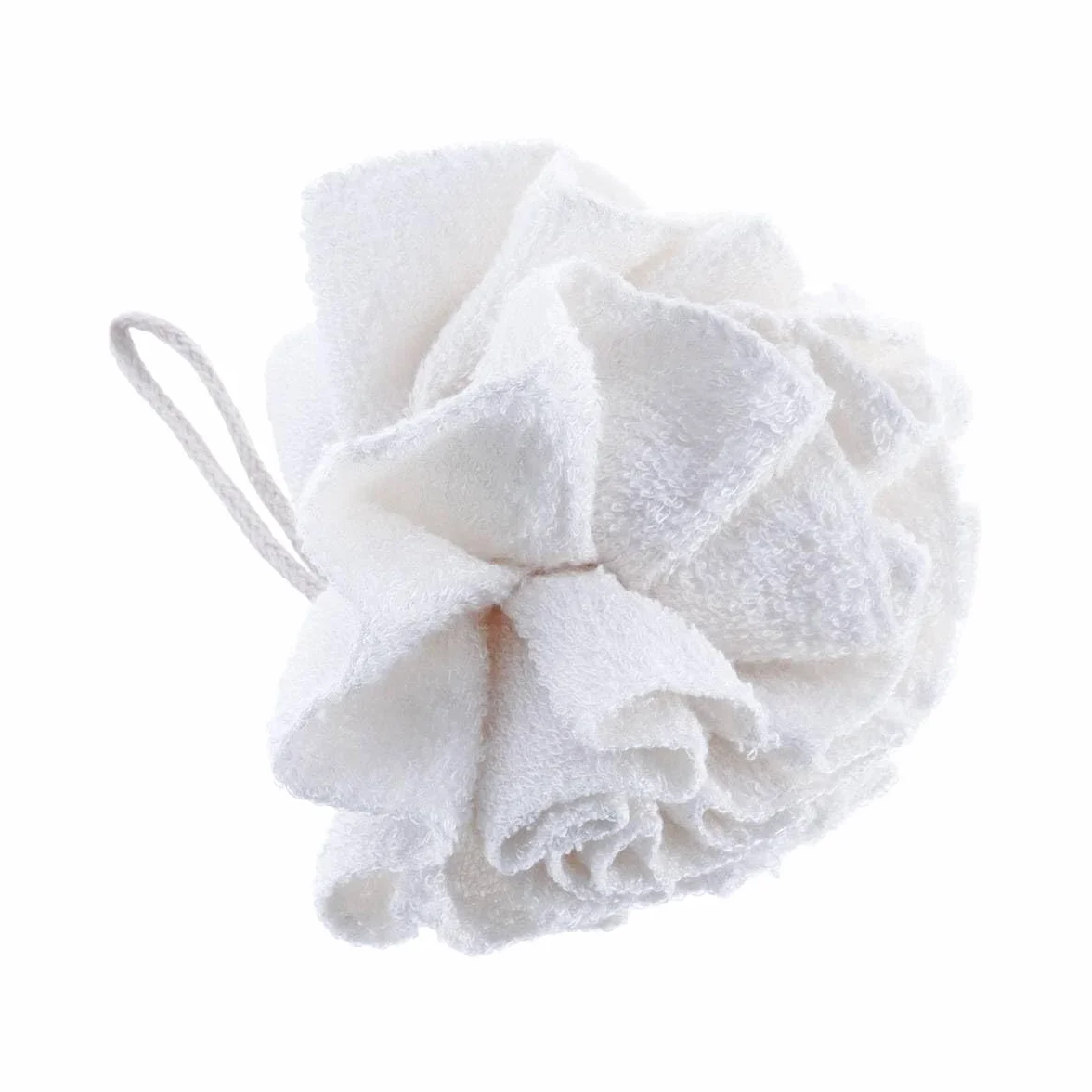 Tendance Fleur de Douche Fibre de Bambou et Polyester Blanc Salle de Bain