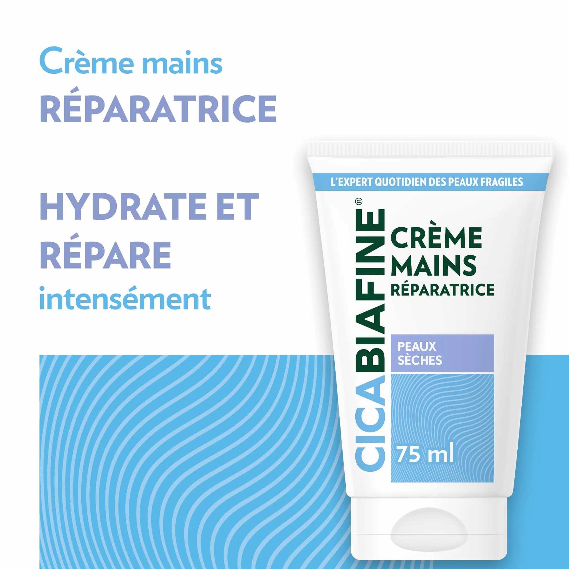 Cicabiafine Crème Mains Réparatrice 75 ml – Crème pour les mains hydratante réparatrice peaux sèches