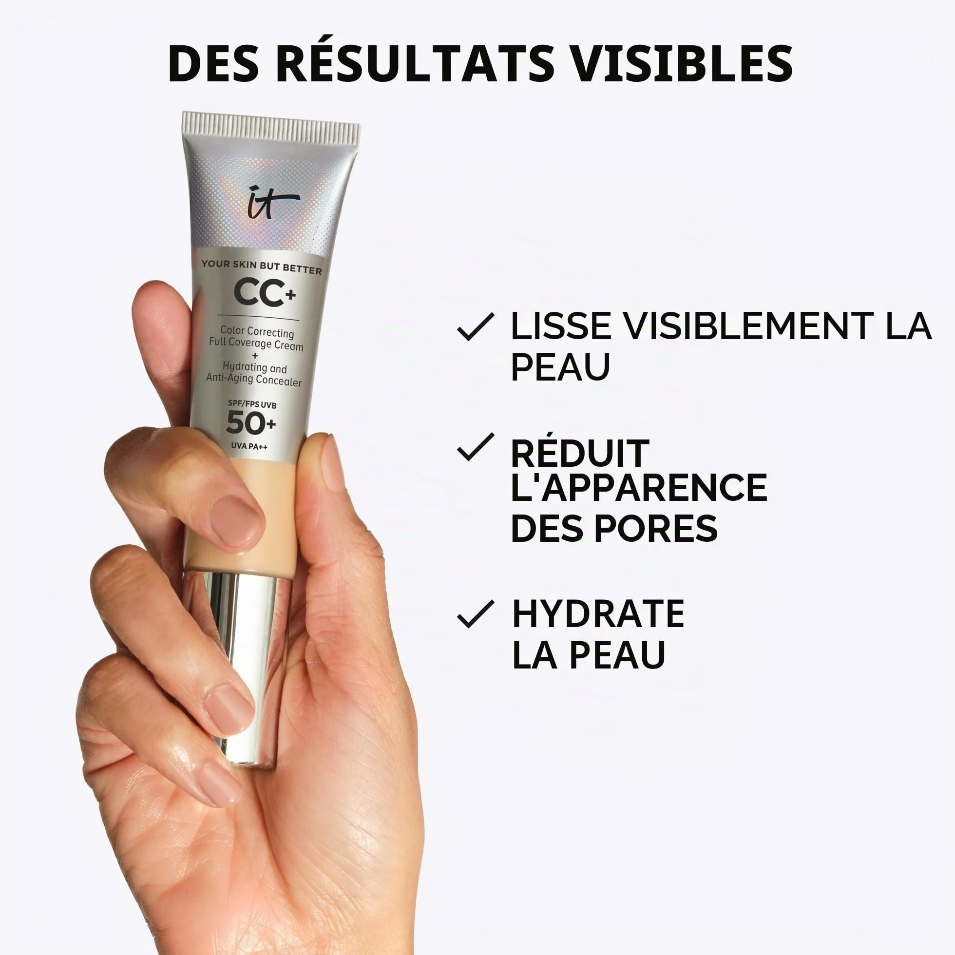 IT Cosmetics Your Skin But Better CC Cream SPF 50+ Crème multi-usages hautement pigmentée 32 ml Teintée Anti-âge Fond de teint