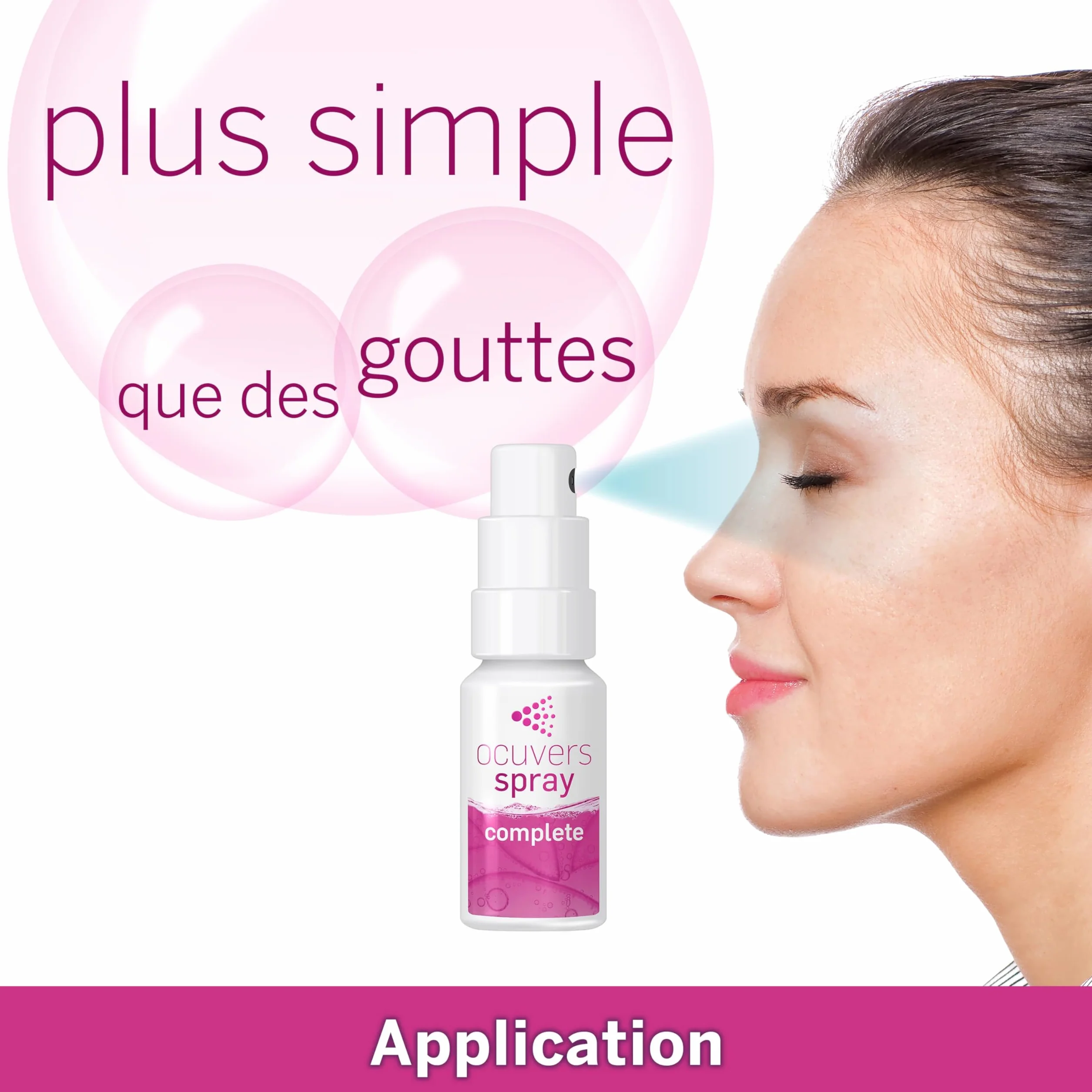 Ocuvers Complete Spray pour les yeux 0,3% acide hyaluronique liposomes aloe vera vitamine B5 E 10 ml