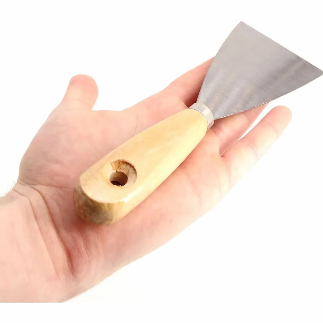 Spatules de Bricolage Acier au Carbone Manche en Bois Lot de 3 Pièces