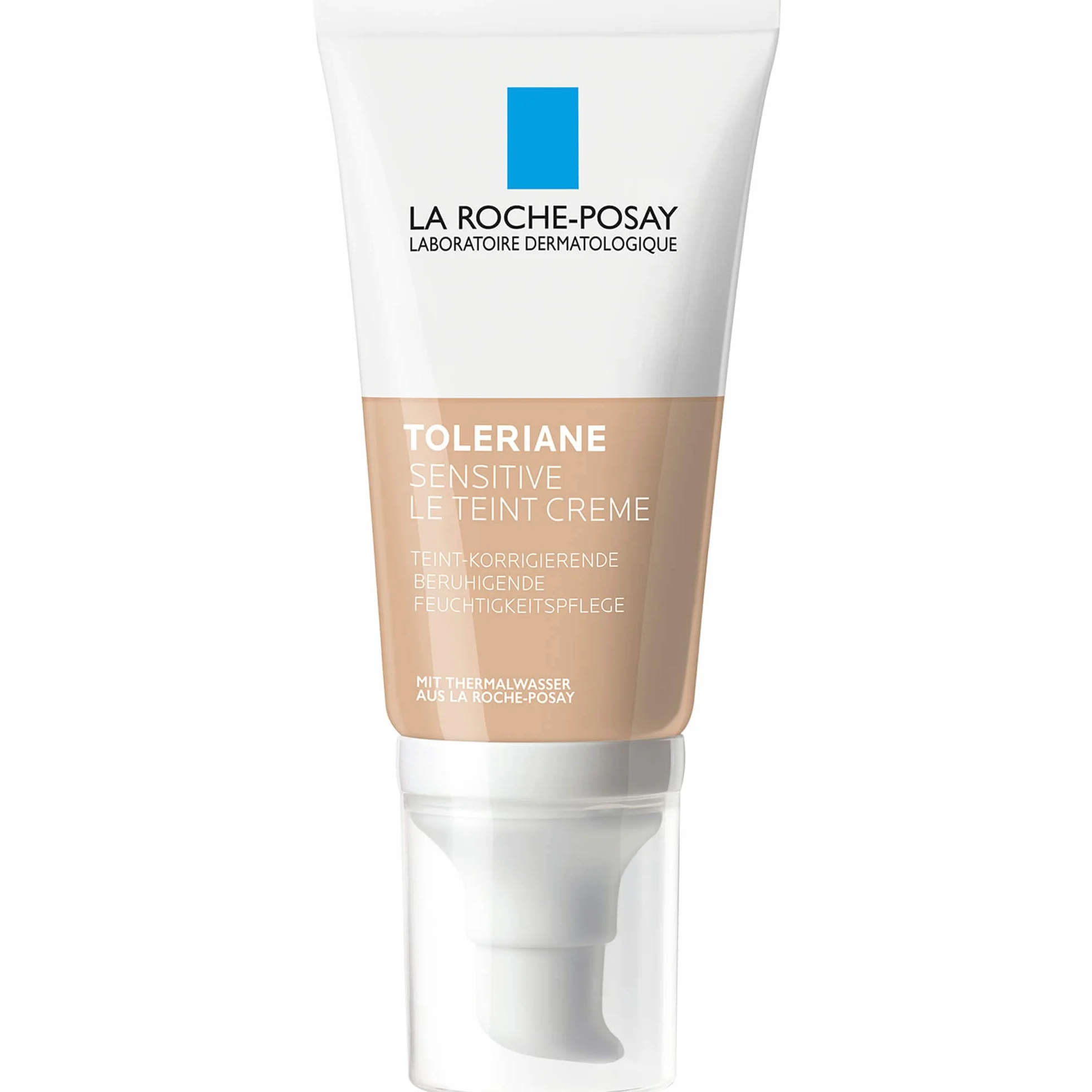 La Roche-Posay, Toleriane Sensitive, Crème Hydratante et Apaisante Visage, Action Anti-Rougeurs et Correcteur de Teint, Adapté aux Peaux Sensibles, Sans Parfum et Sans Alcool, Teinte : Light, 50 ml