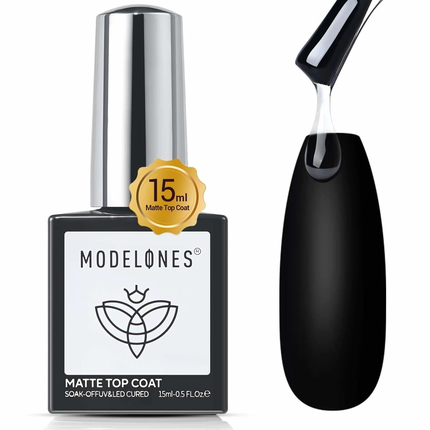 Modelones Matte Top Coat Vernis Semi Permanent 15ML No Wipe Gel UV Nail Art