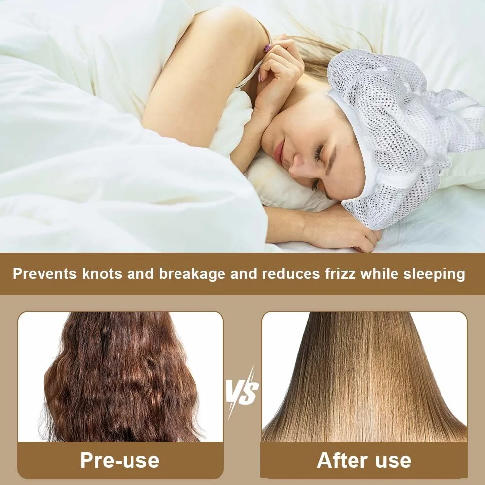 LOPHE Bonnet Net Plopping pour Cheveux Bouclés avec Cordon de Serrage Réglable