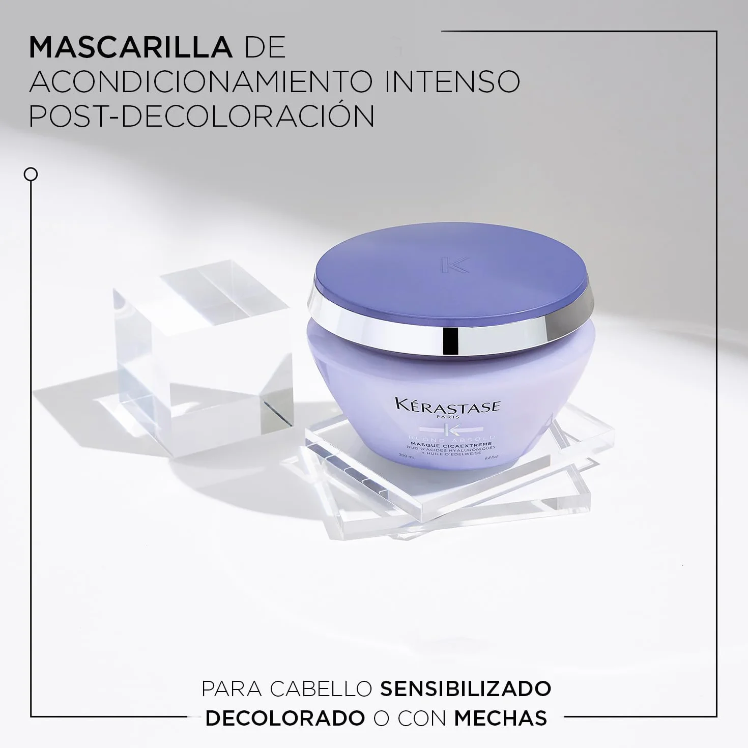 KÉRASTASE Blond Absolu Cicaextreme Masque Capillaire Réparateur Intense Anti-Fourches Acide Hyaluronique Edelweiss Cheveux Blonds 200 ml