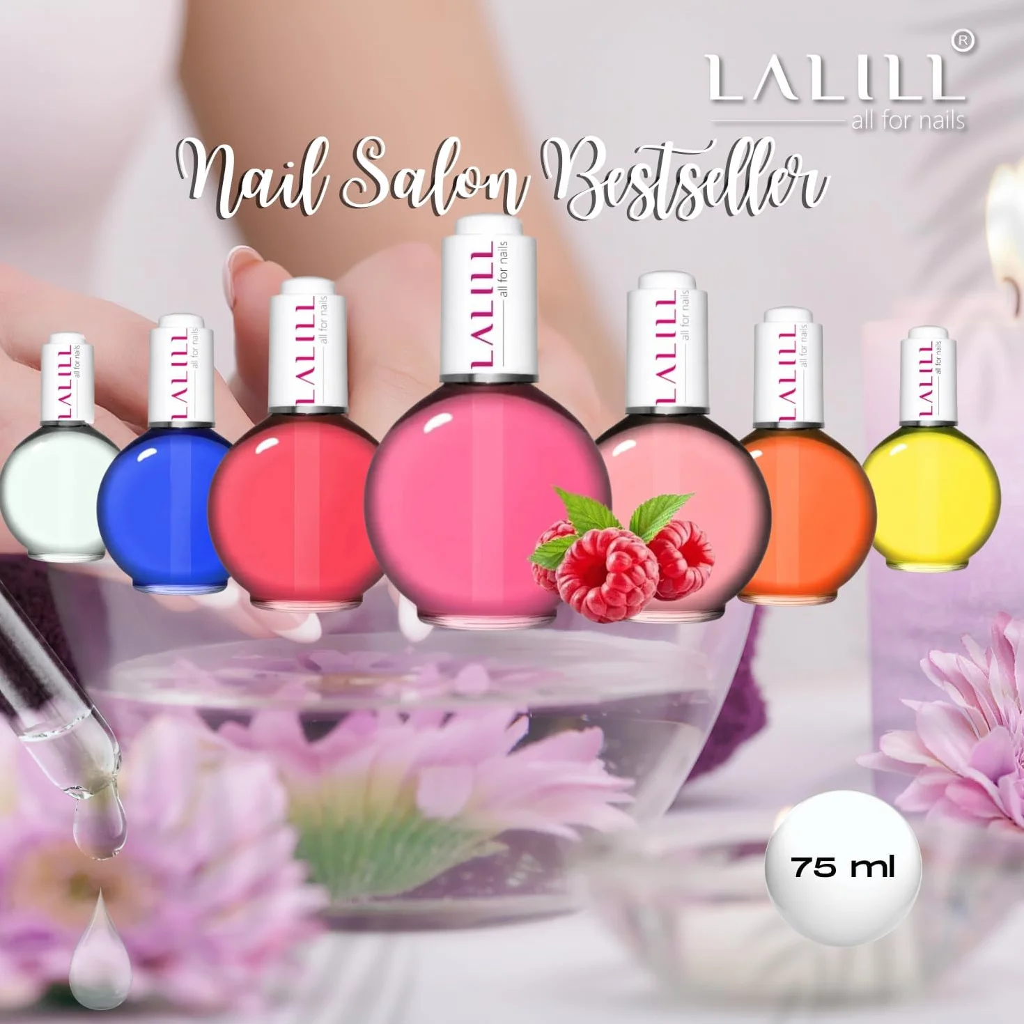 Huile de Soin pour Ongles et Cuticules 75ml - Manucure Naildesign Mains et Pieds