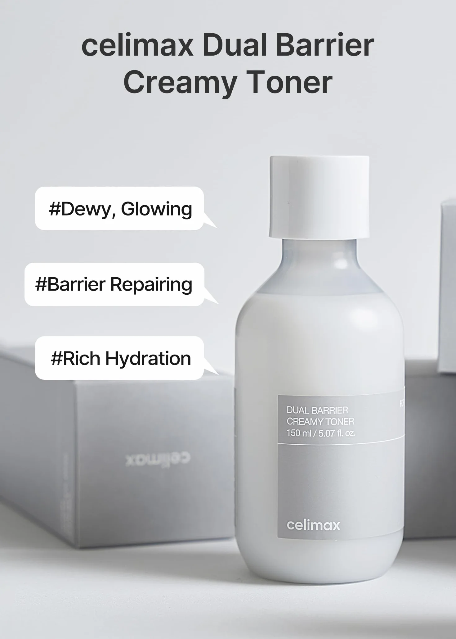 Celimax Lotion Tonique Crémeuse Double Barrière Aux Céramides Et Peptides 150 Ml