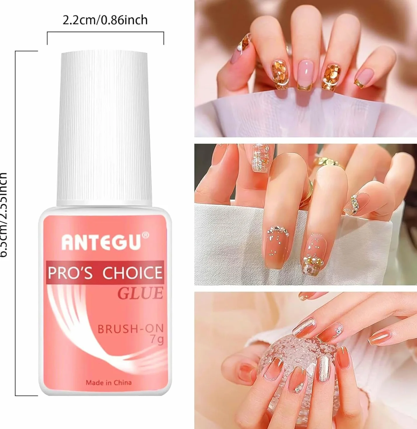 Colle Extra Forte pour Ongles avec Pinceau 7g - Extension Acrylique Faux Ongles