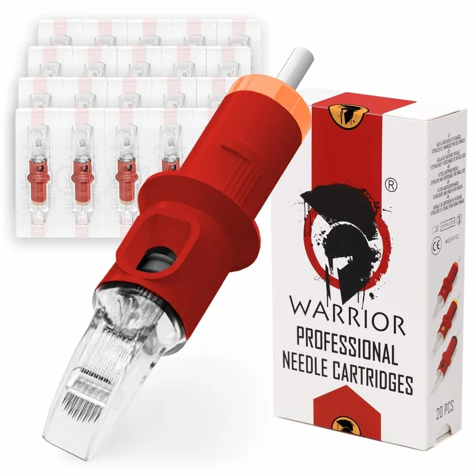 WARRIOR Cartouches aiguilles tatouage professionnelles Curve Magnum 20pcs acier chirurgical 0.30 mm