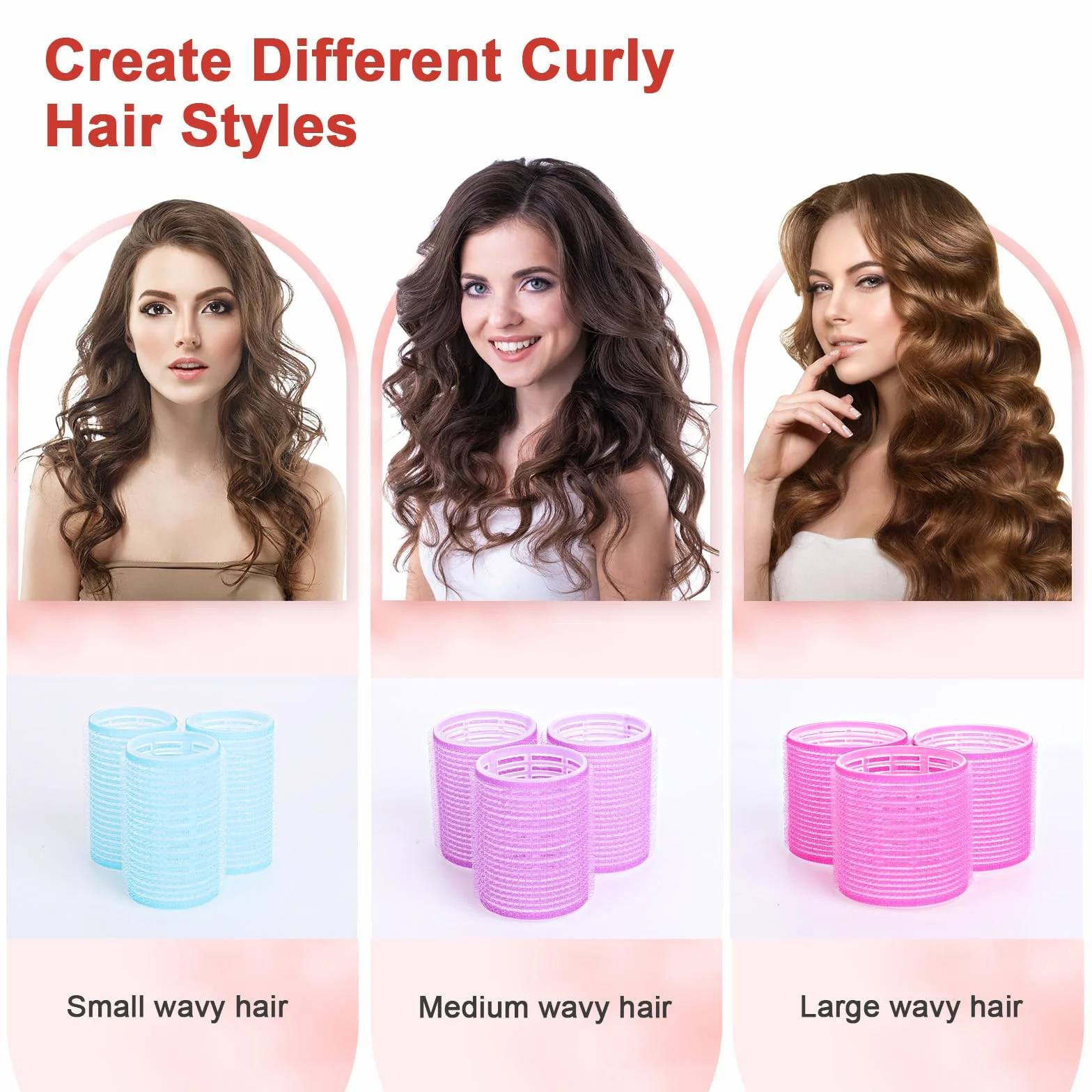 Bigoudis Cheveux 30 Pièces, Bigoudis Magiques 18 Pièces et Pinces Métalliques 12 Pièces pour Femmes DIY