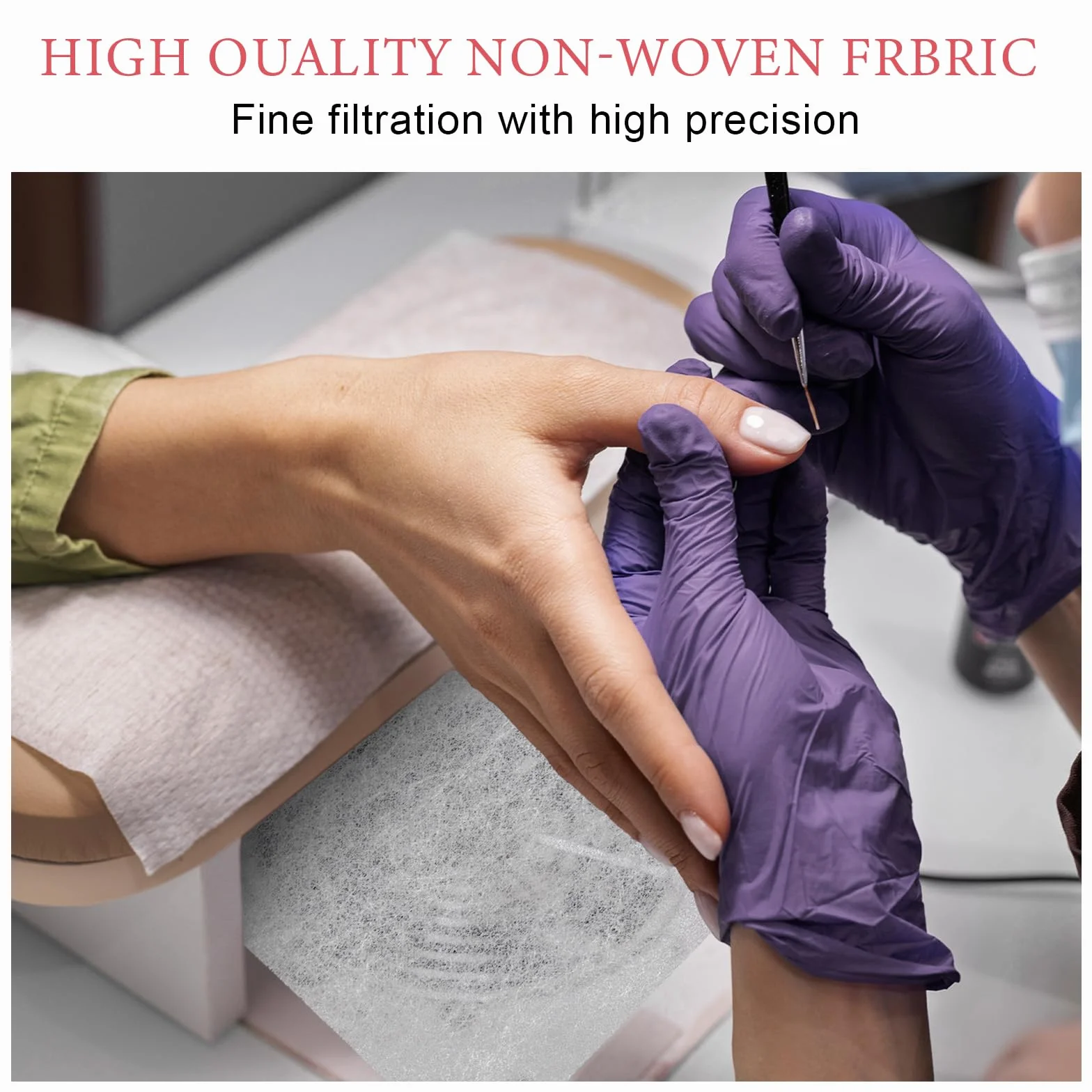 Lot de 200 Filtres en Papier pour Ongles, Collecteur de Poussière, Feuilles Filtrantes Remplaçables Universelles pour Salon de Manucure