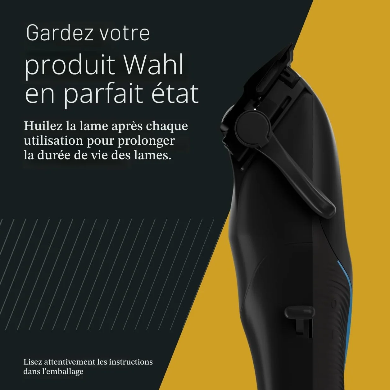 Wahl Vapor Tondeuse à cheveux professionnelle moteur haute performance lame précision noir