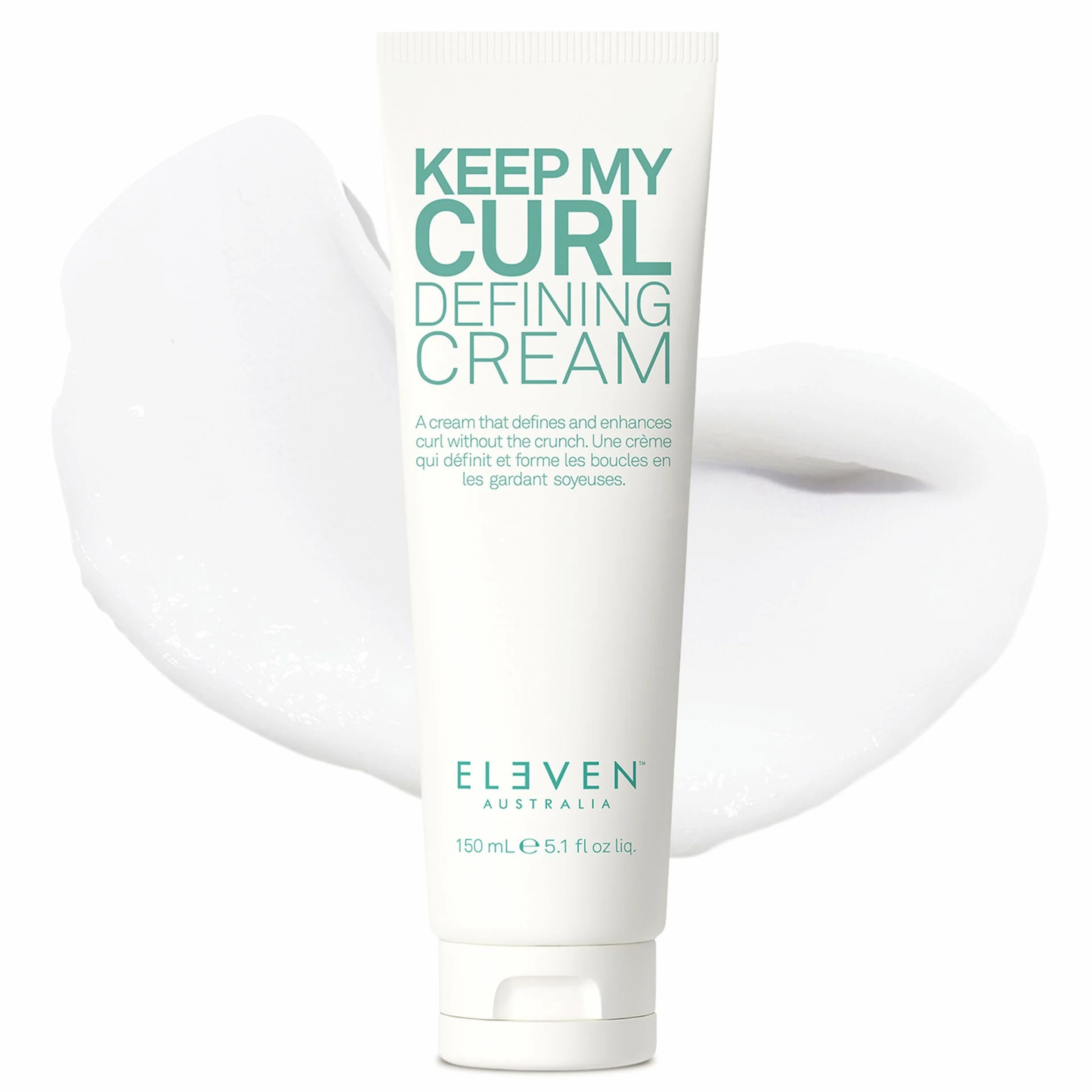 ELEVEN Australia Keep My Curl Defining Cream – Crème de Définition Anti-Frisottis pour Cheveux Bouclés et Ondulés – Au Quinoa et Thé Vert – Végan – 150ml