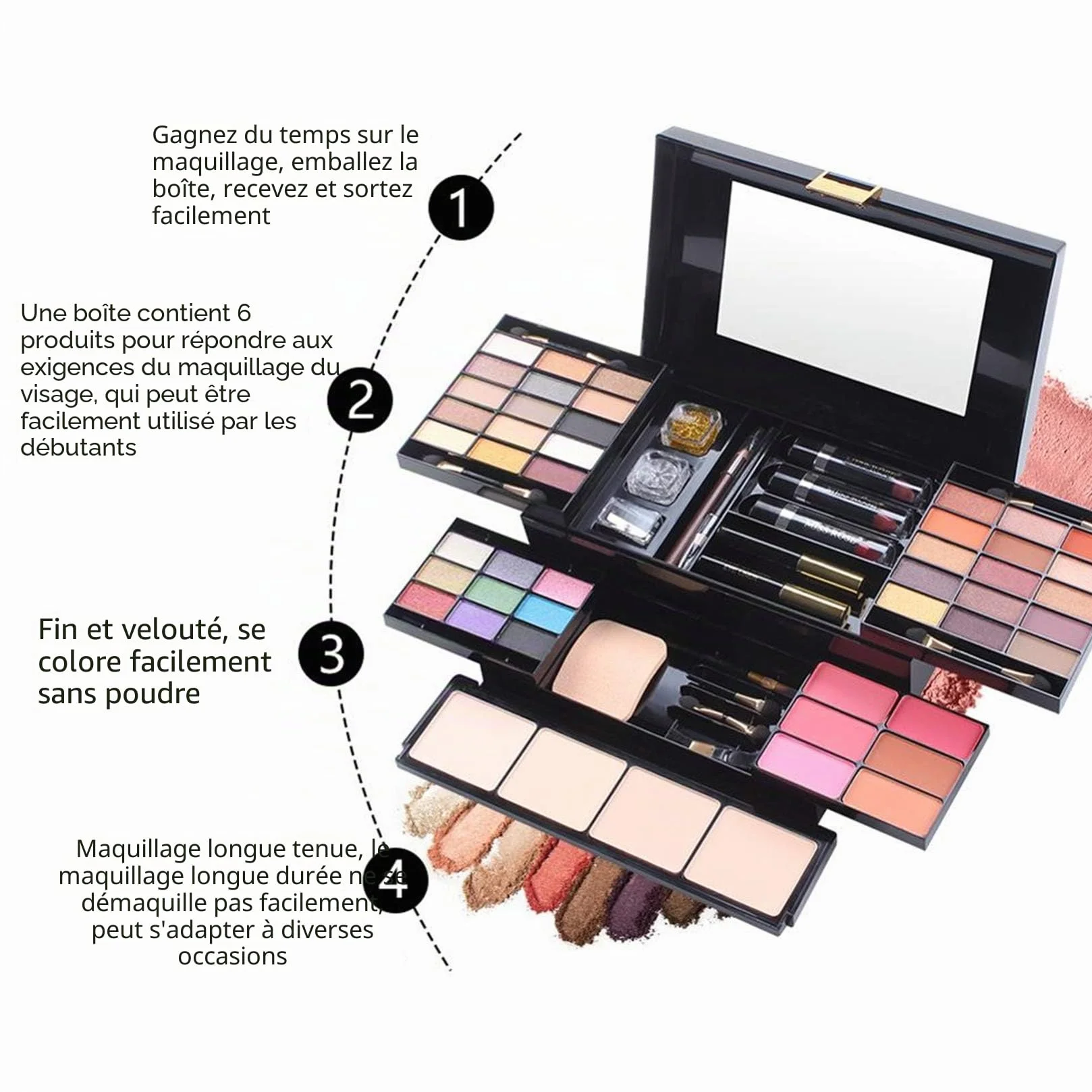FantasyDay Calendrier de l'Avent 2025 Beauté Femmes, Coffret Maquillage avec Ombres Paupière, Rouge à Lèvre, Pinceaux