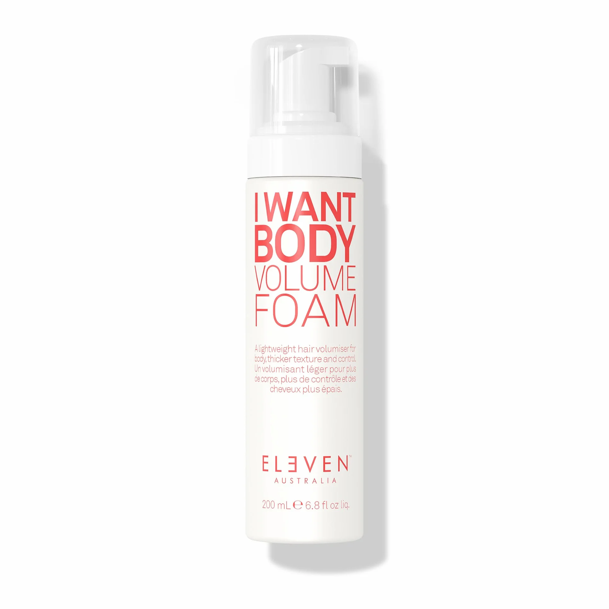 ELEVEN AUSTRALIA I Want Body Volume Foam - Mousse légère pour le coiffage, pour femmes et hommes, apporte volume, soulèvement et texture, idéal pour les cheveux fins à moyens - 200 ml
