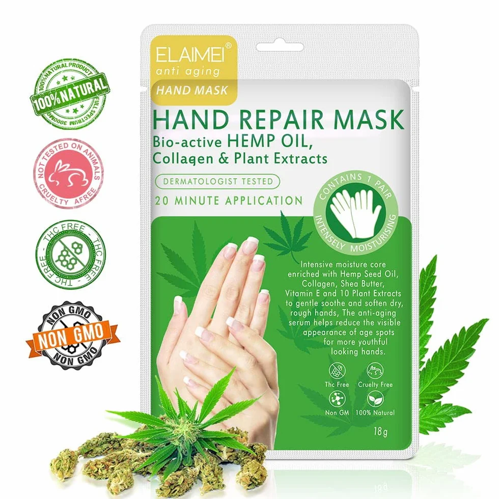 Gants Hydratants Exfoliants pour Mains Sèches, 3 Paires