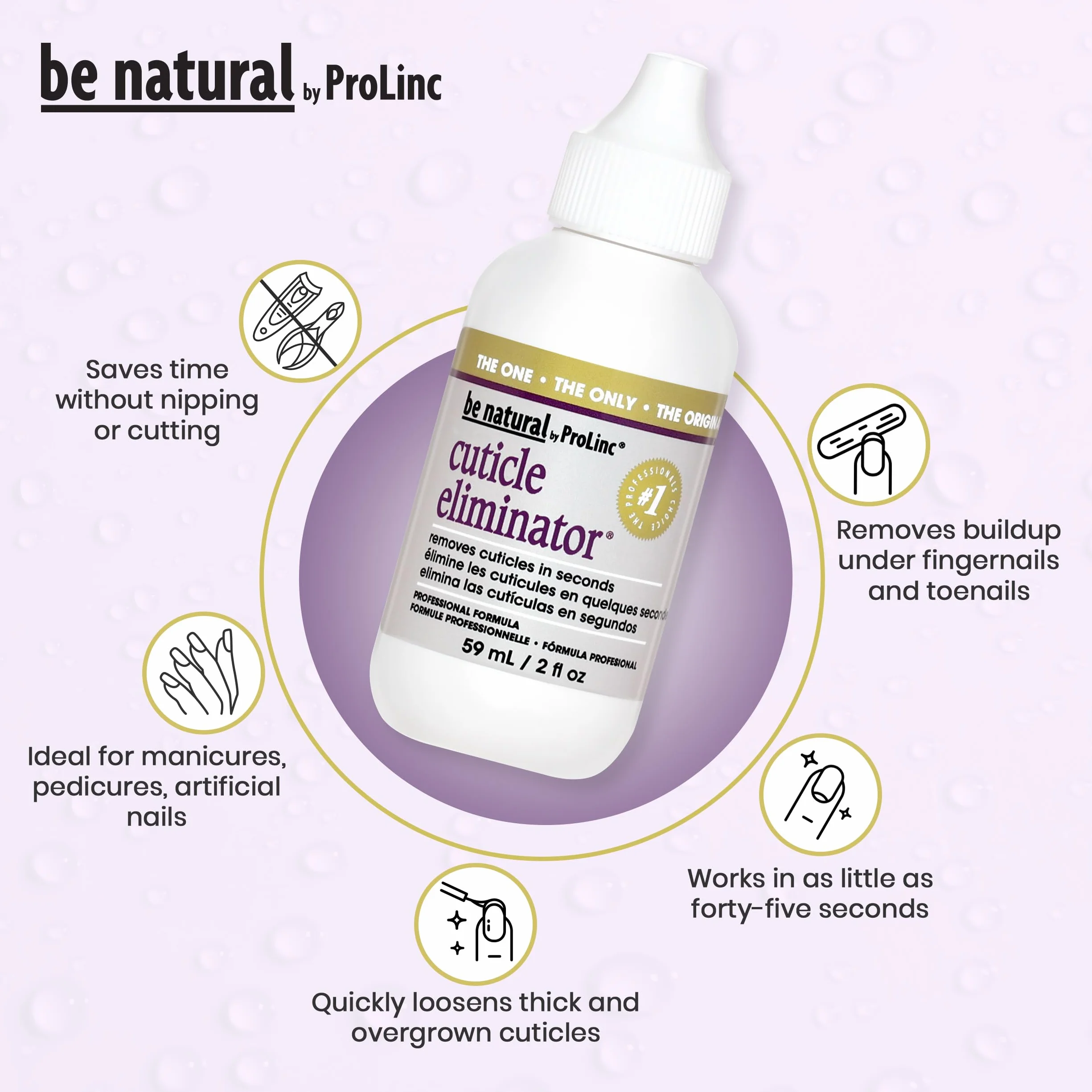 Prolinc Be Natural Cuticle Eliminator 2oz 59ml