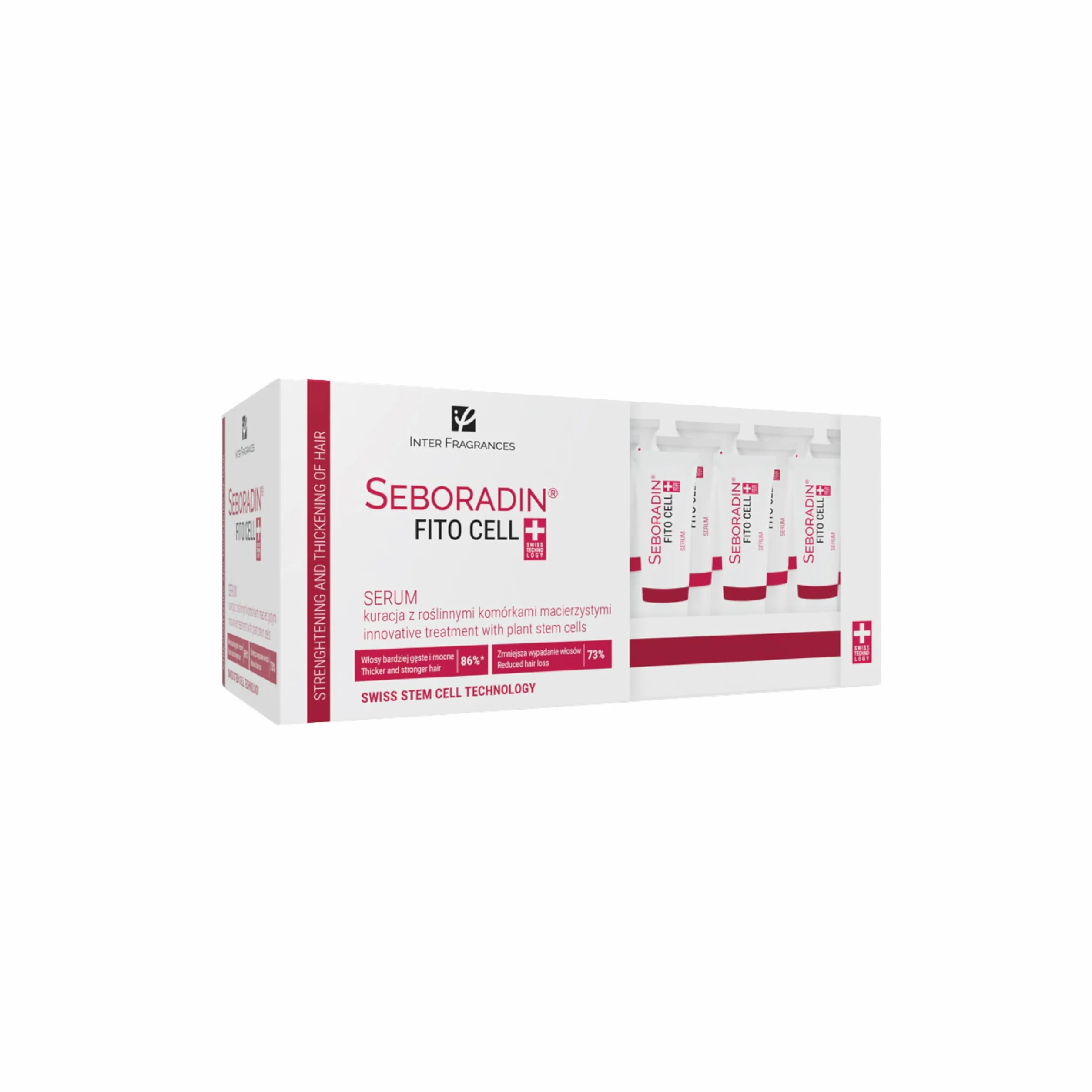 Seboradin, Sérum Fitocell anti-chute, garantissant la croissance des cheveux, cellules souches de technologie suisse Phytocelltec™ Malus Domestica, pour hommes et femmes
