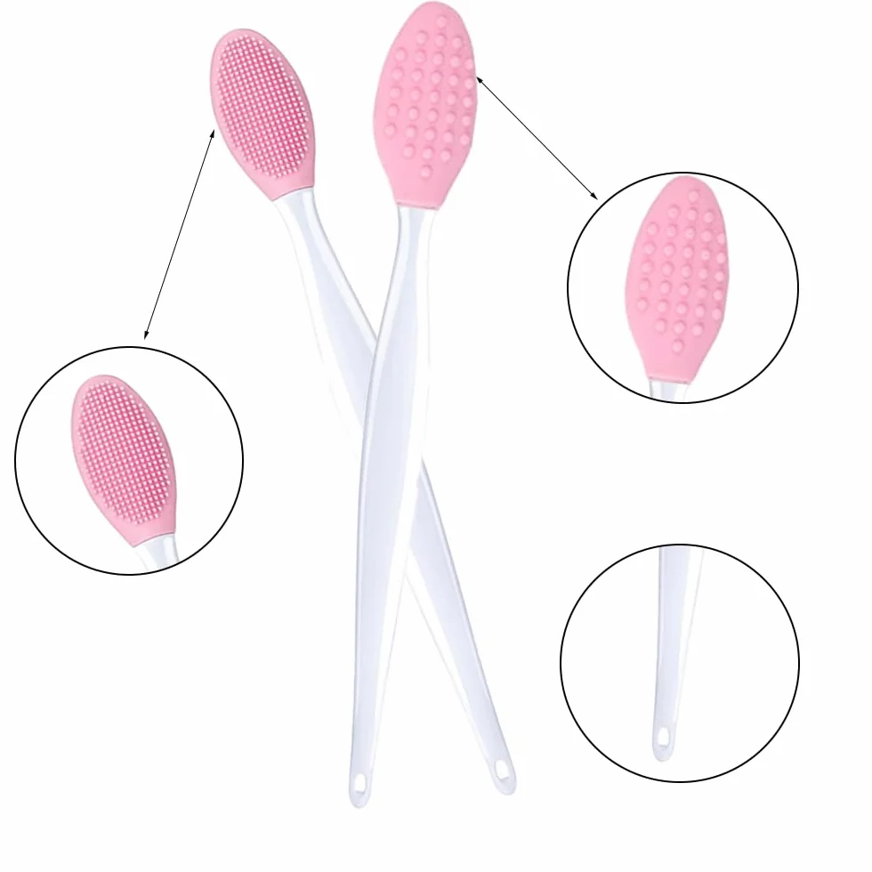 Pinceau À Lèvres Exfoliant Double Face en Silicone 2 Pcs