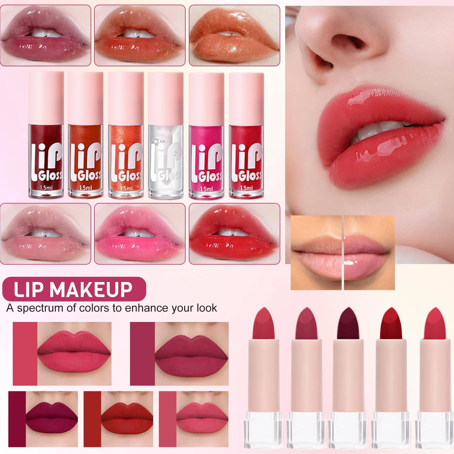 Coffret Maquillage Femme, Kit Maquillage Professionnel Complet, Kit de Cadeau Tout-en-un avec Ombres à Paupières Fond de Teint Correcteurs Eyeliner Mascara Gloss à Lèvres Rouge Lèvres Crayon Sourcil
