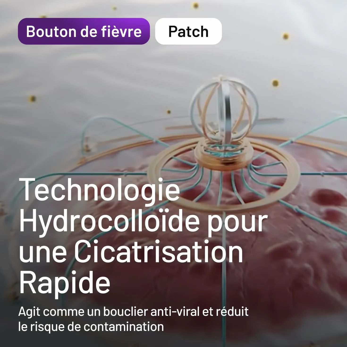 Compeed Patch Bouton de Fièvre Discret Traitement Rapide 15 patchs anti-boutons 1,5 x 1,5 cm