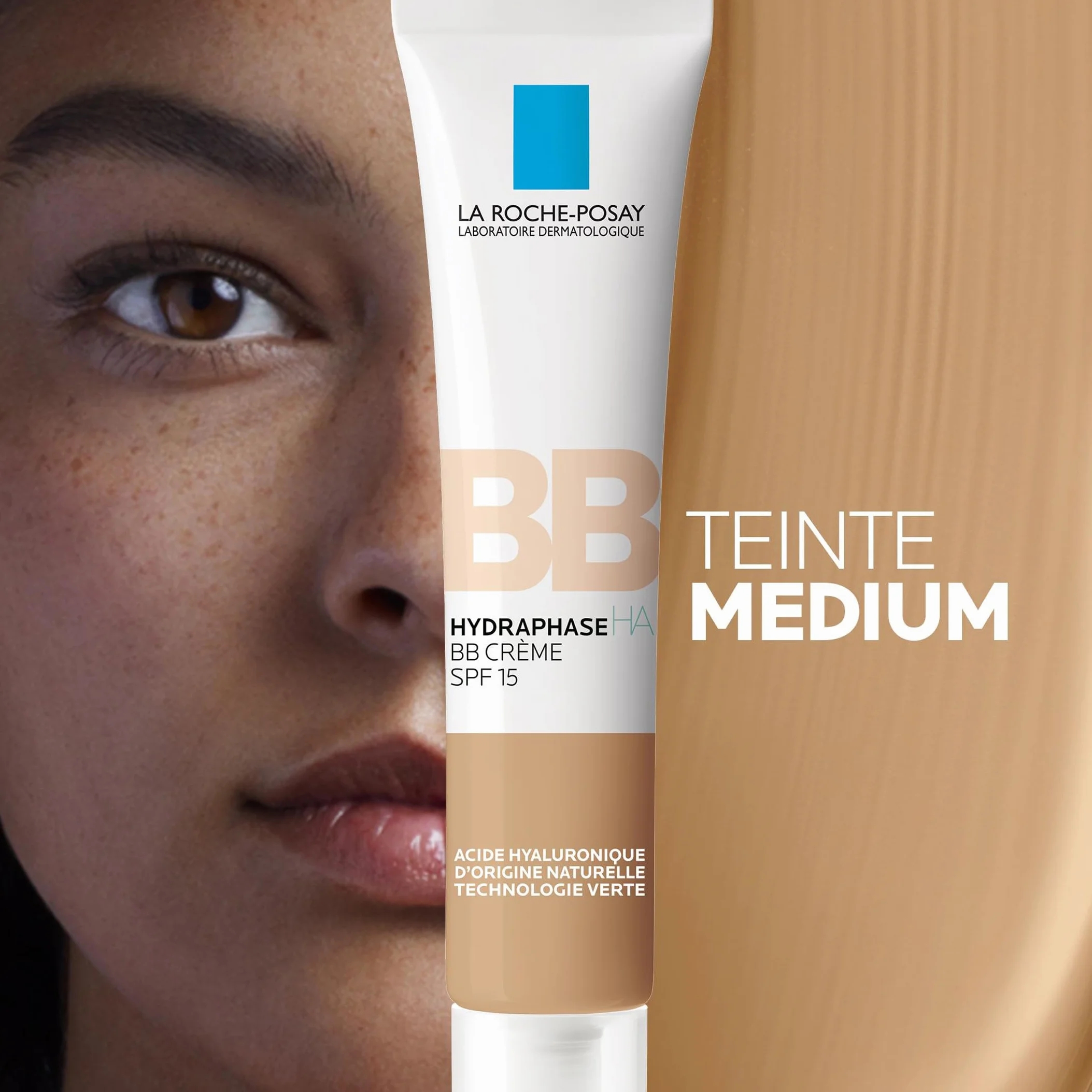 La Roche-Posay - Hydraphase HA BB Crème Teintée SPF15 - Crème Hydratante Visage Protectrice et Hydratante - Acide Hyaluronique, Glycérine et en Pigments Minéraux - Peaux à tendance sèche - 2 teintes