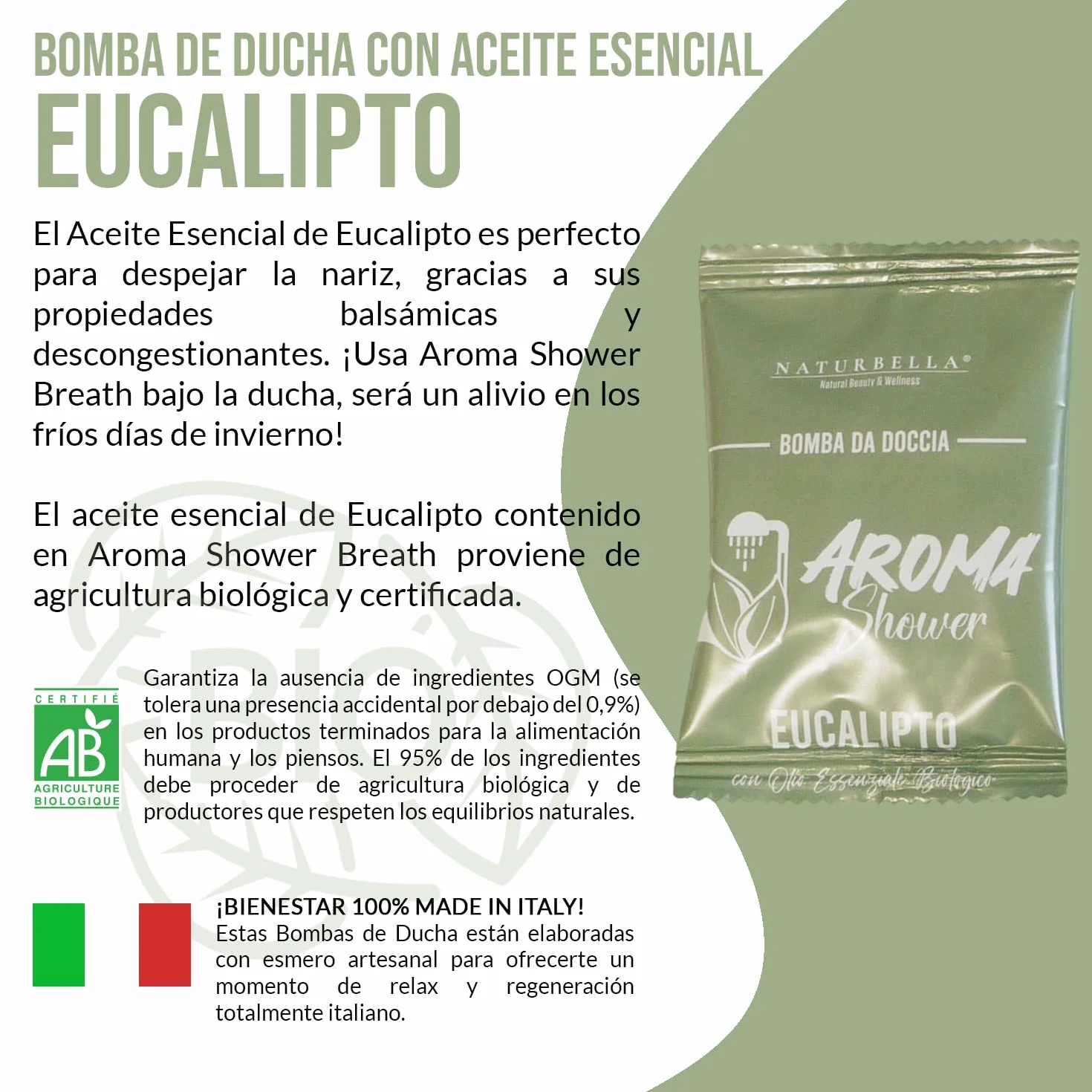 Gisa Wellness Bombes de Douche Aroma Shower BOX 10 pièces Huiles Essentielles Bio Lavande Citron Eucalyptus