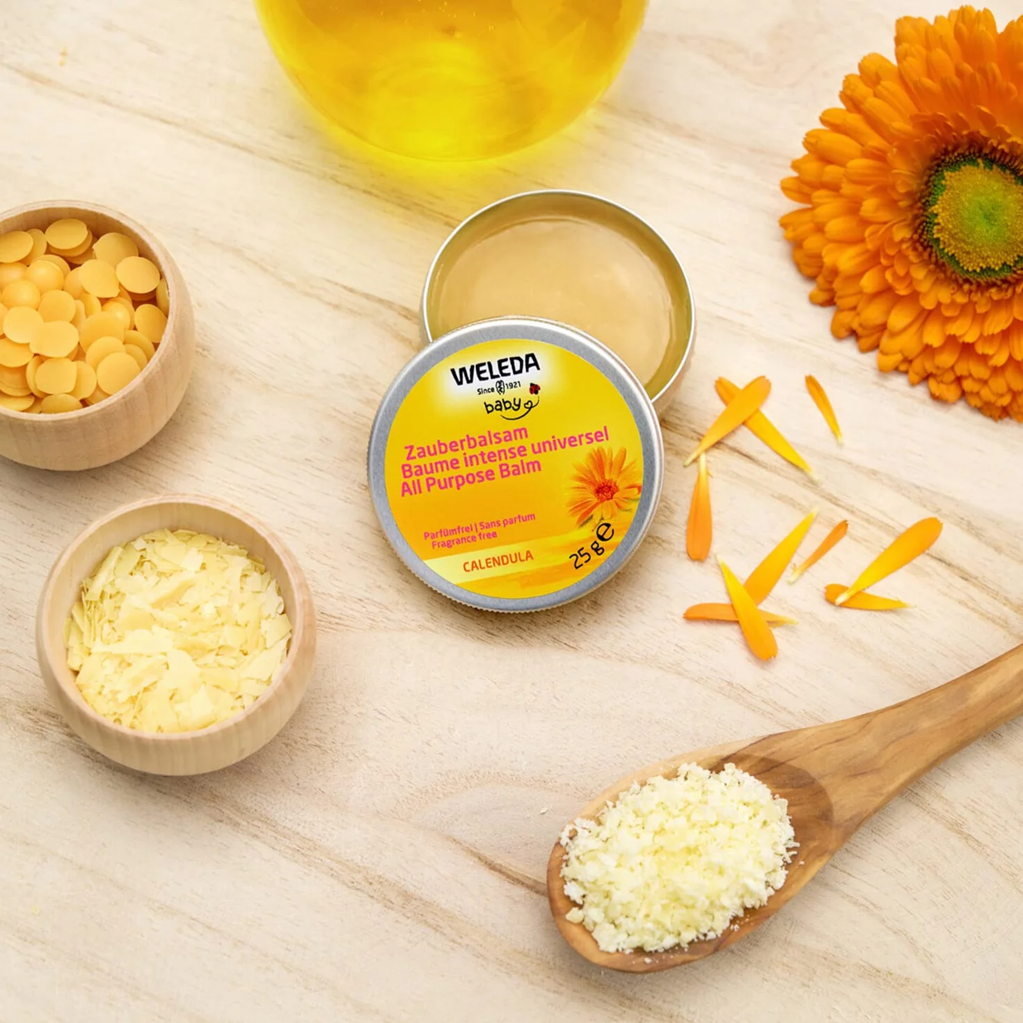 Weleda Baume Intense Universel Calendula 25 g Hydrate Nourrit Peau Bébés