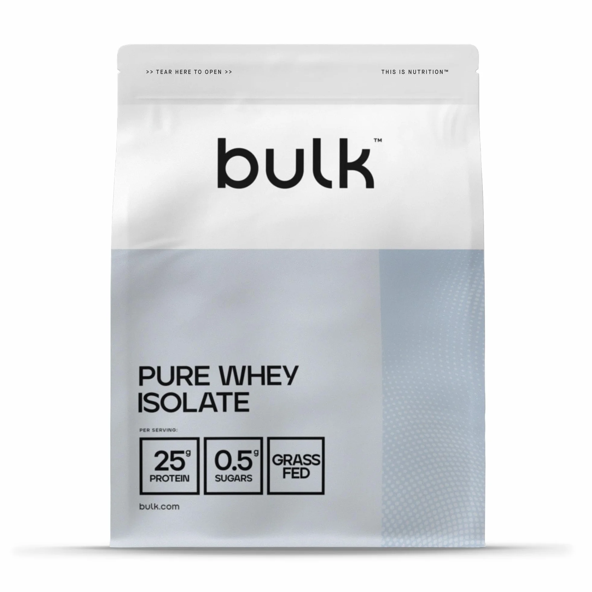 Bulk Pure Whey Isolate Vanille 25g protéines 500g Isolat de lactosérum Faible en sucre