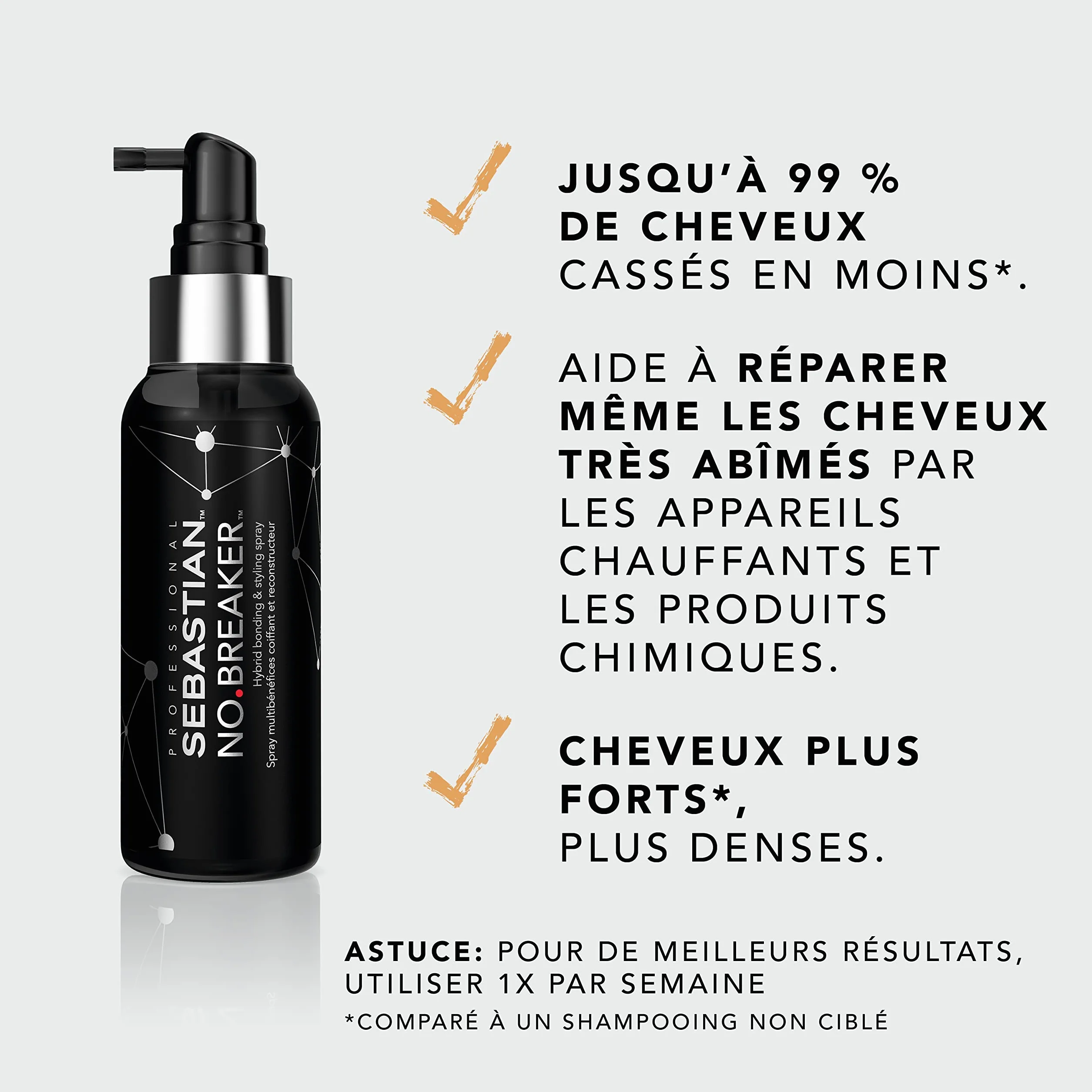 Sebastian Professional No.Breaker Spray multi-bénéfices réparateur, reconstructeur et coiffant 100ml