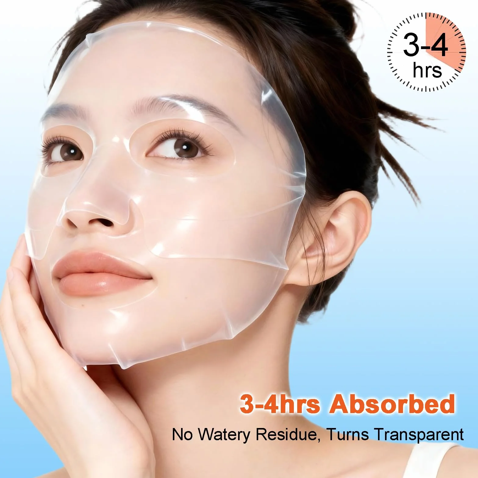 Masque de Nuit Hydrogel Bio Collagène Anti-Rides Hydratant Raffermissant 5 Pièces x 34 g