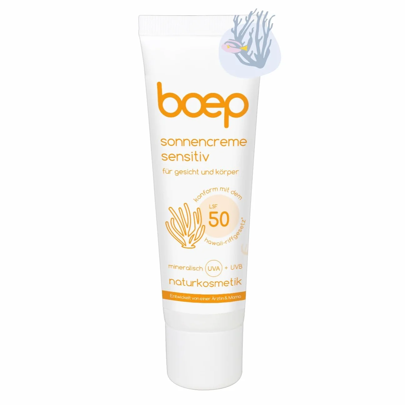 Crème solaire sensible SPF 50 pour visage et corps 50ml