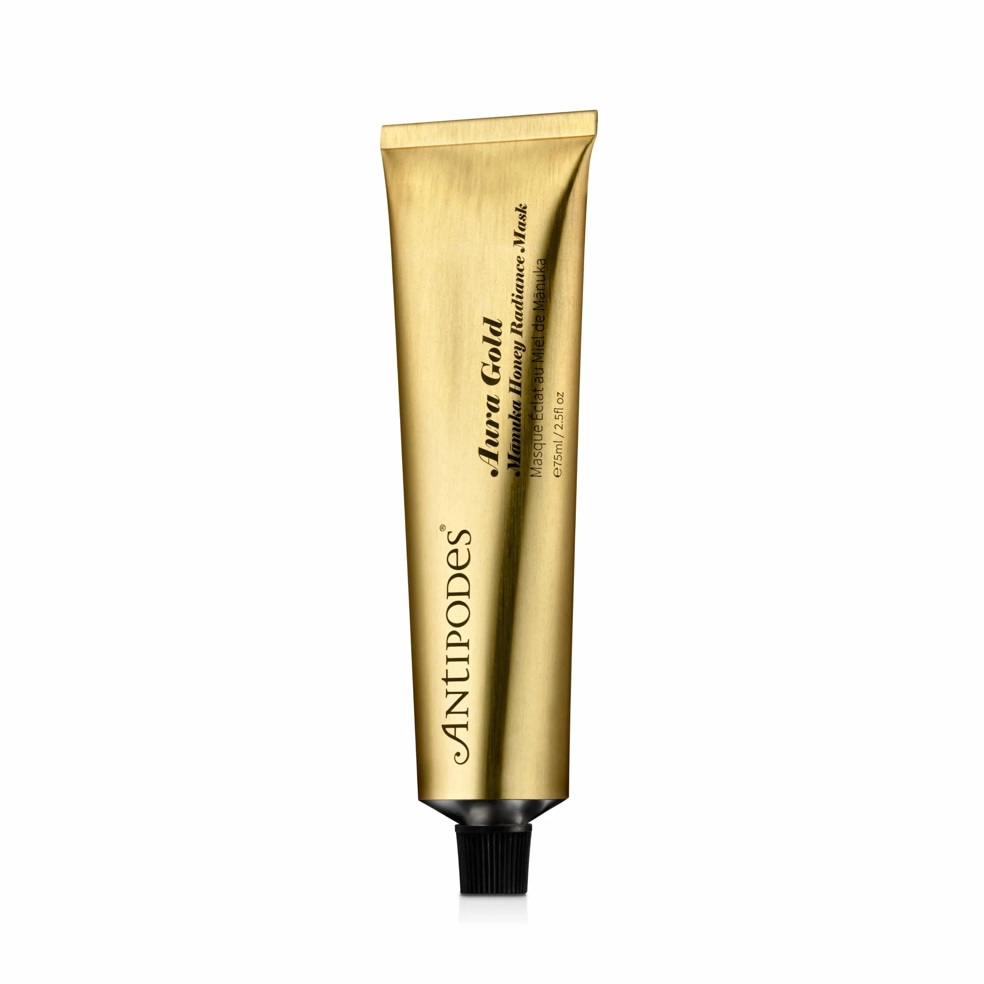 Antipodes Aura Gold Masque Éclat au Miel de Mānuka – 75 ml | Masque visage éclaircissant et hydratant à la vitamine C, au céramide III et au citron caviar
