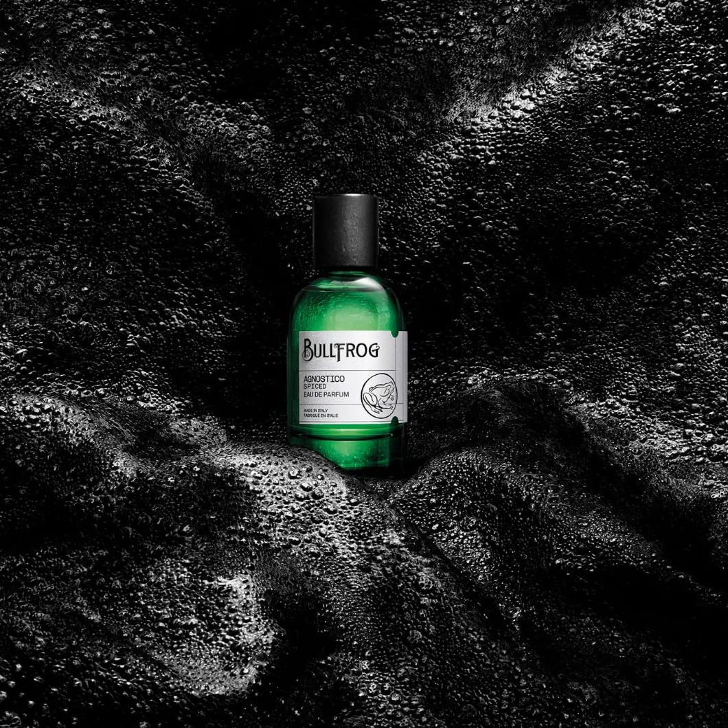Bullfrog Eau de Parfum Agnostico Spiced 100 ml – Parfum pour Homme, Notes de Poivre Rose, Thym, Anis Étoilé, Bois de Cèdre et Gaïac, Fabriqué en Italie