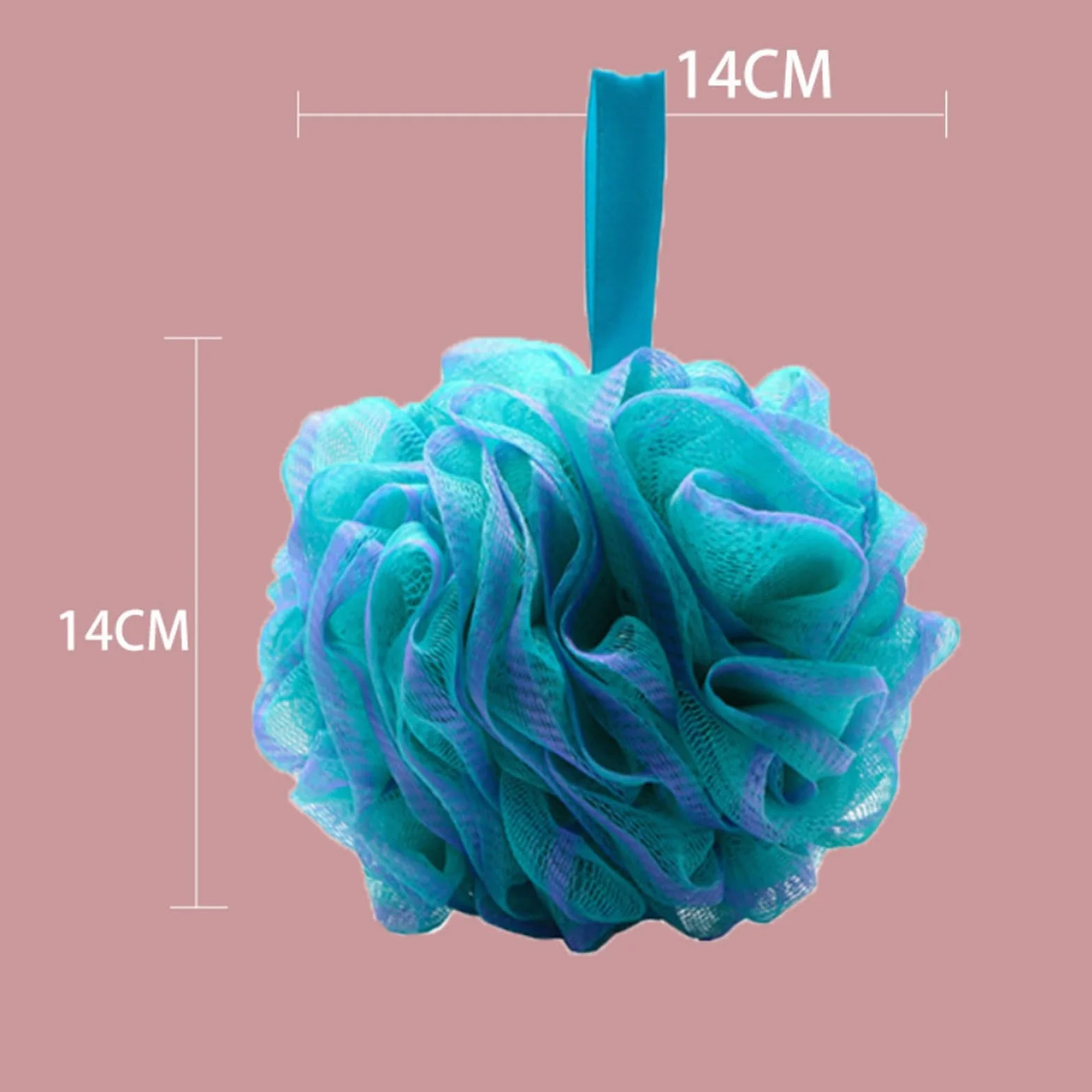 Éponges de bain en luffa pour gommage et massage du corps - Lot de 4 avec ruban - Maille douce motifs floraux
